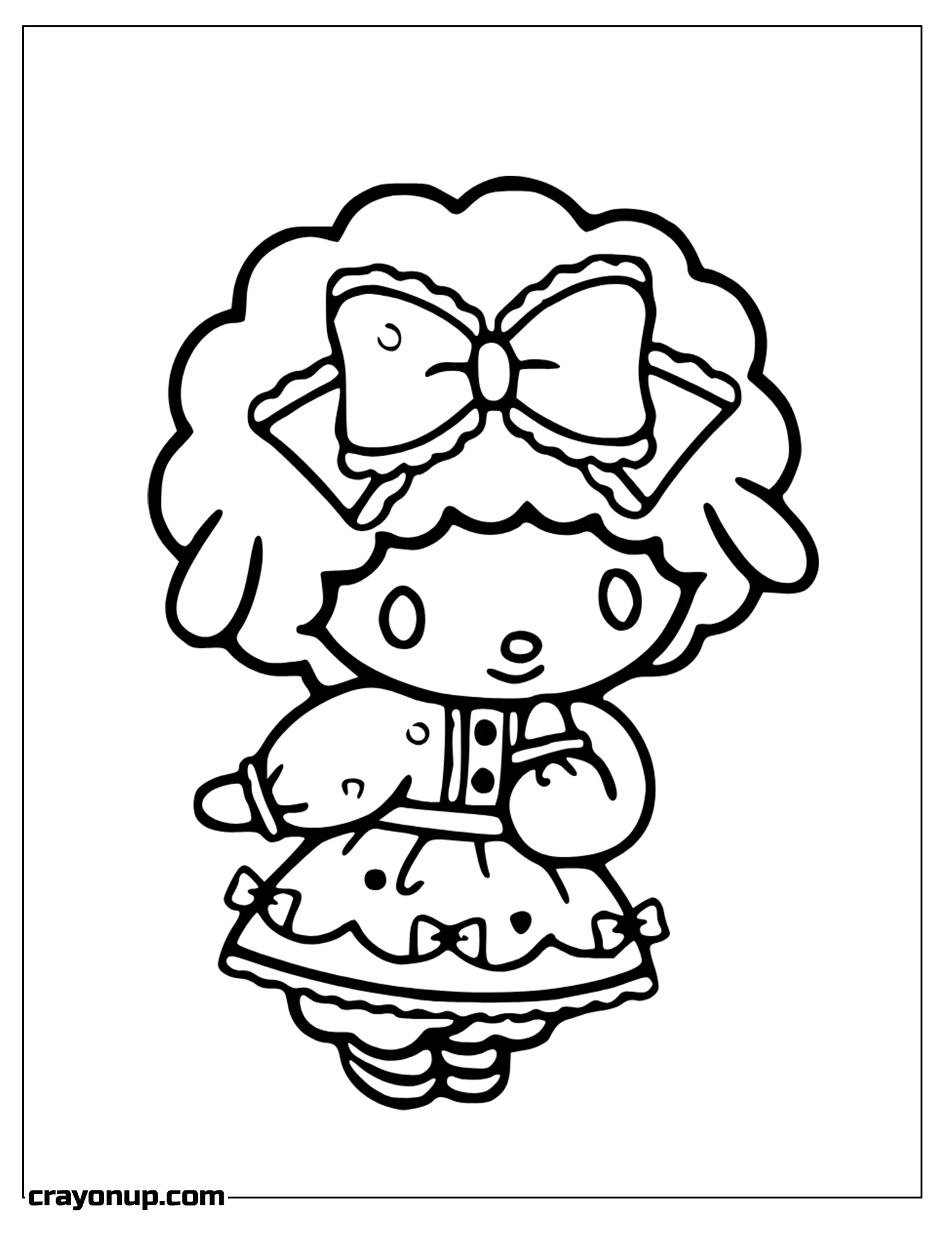Coloring Page of Adorable My Melody Coloring Page for Kids