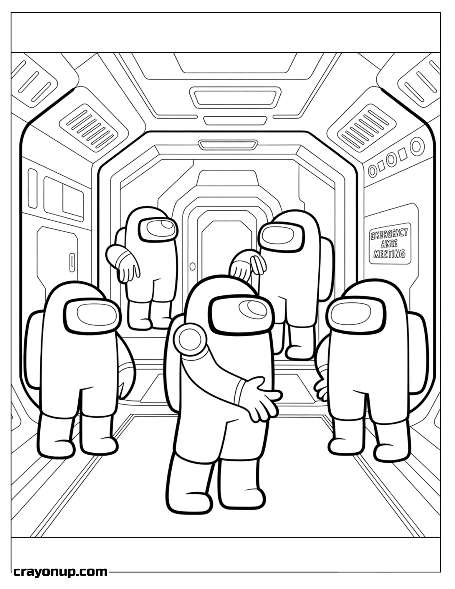 Coloring Page of Among Us Coloring Page – Adorable & Fun