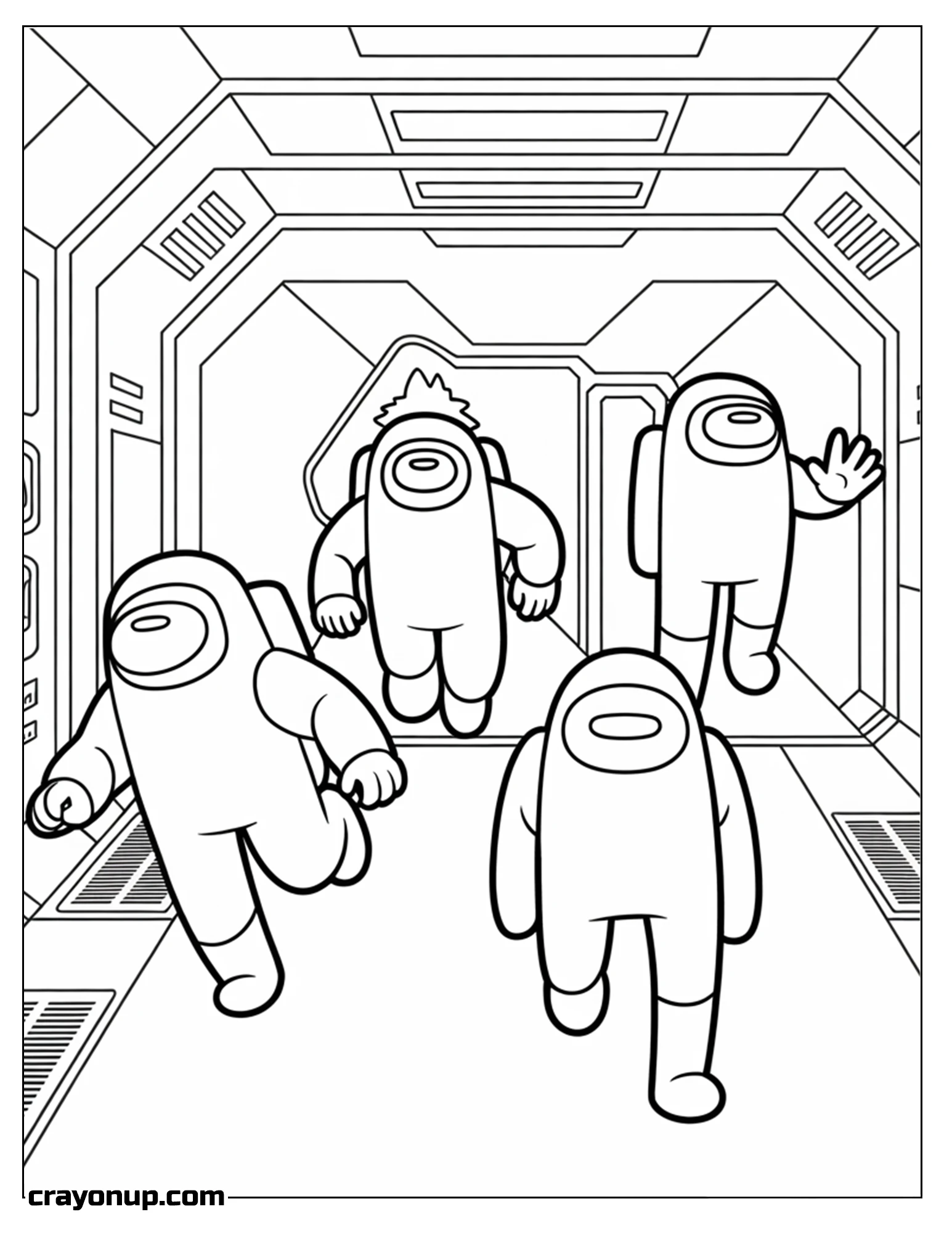 Coloring Page of Among Us Cute Coloring Page Printable