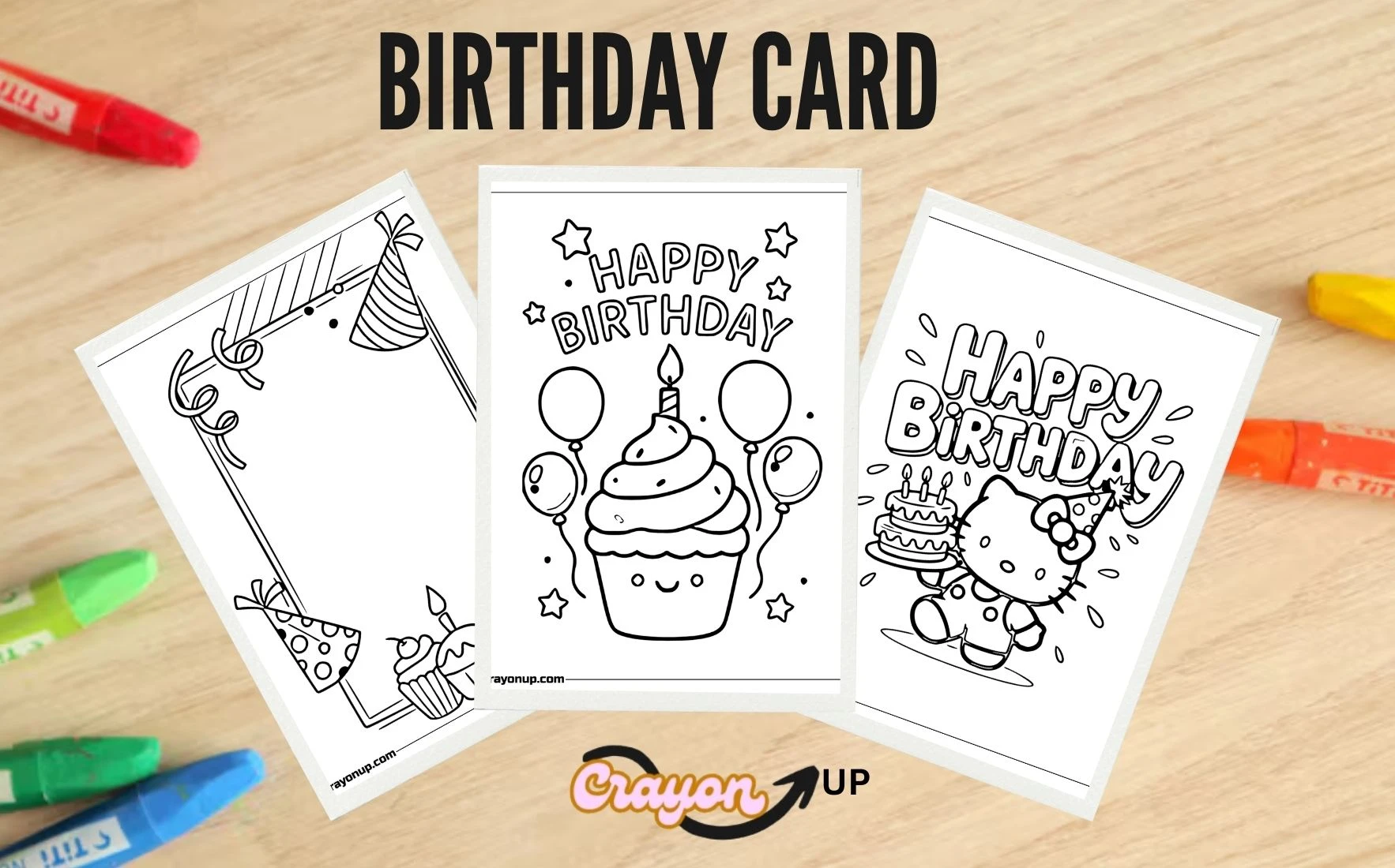 Birthday Card Coloring Pages Featured Image