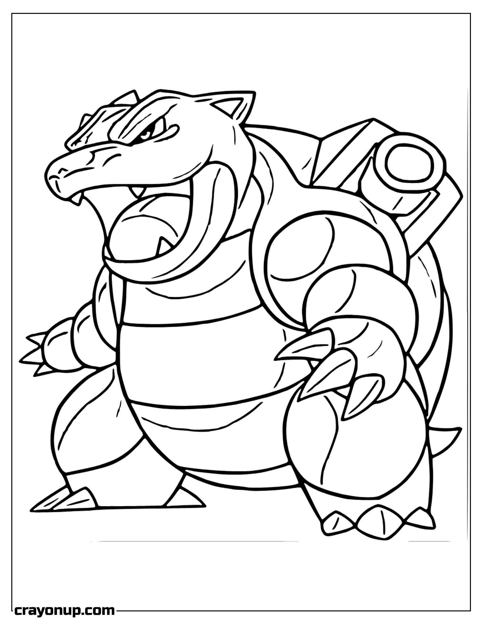  Coloring Page of blastoise Character Printable Coloring Page