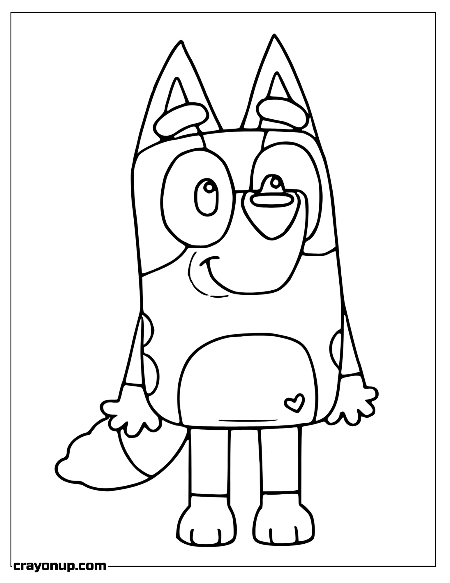 Coloring Page of Bluey Cute Coloring Sheet to Print