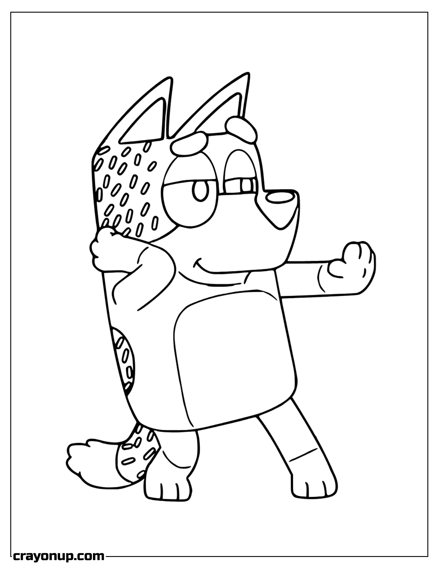 Coloring Page of Bluey Dancing Coloring Page – Adorable Fun