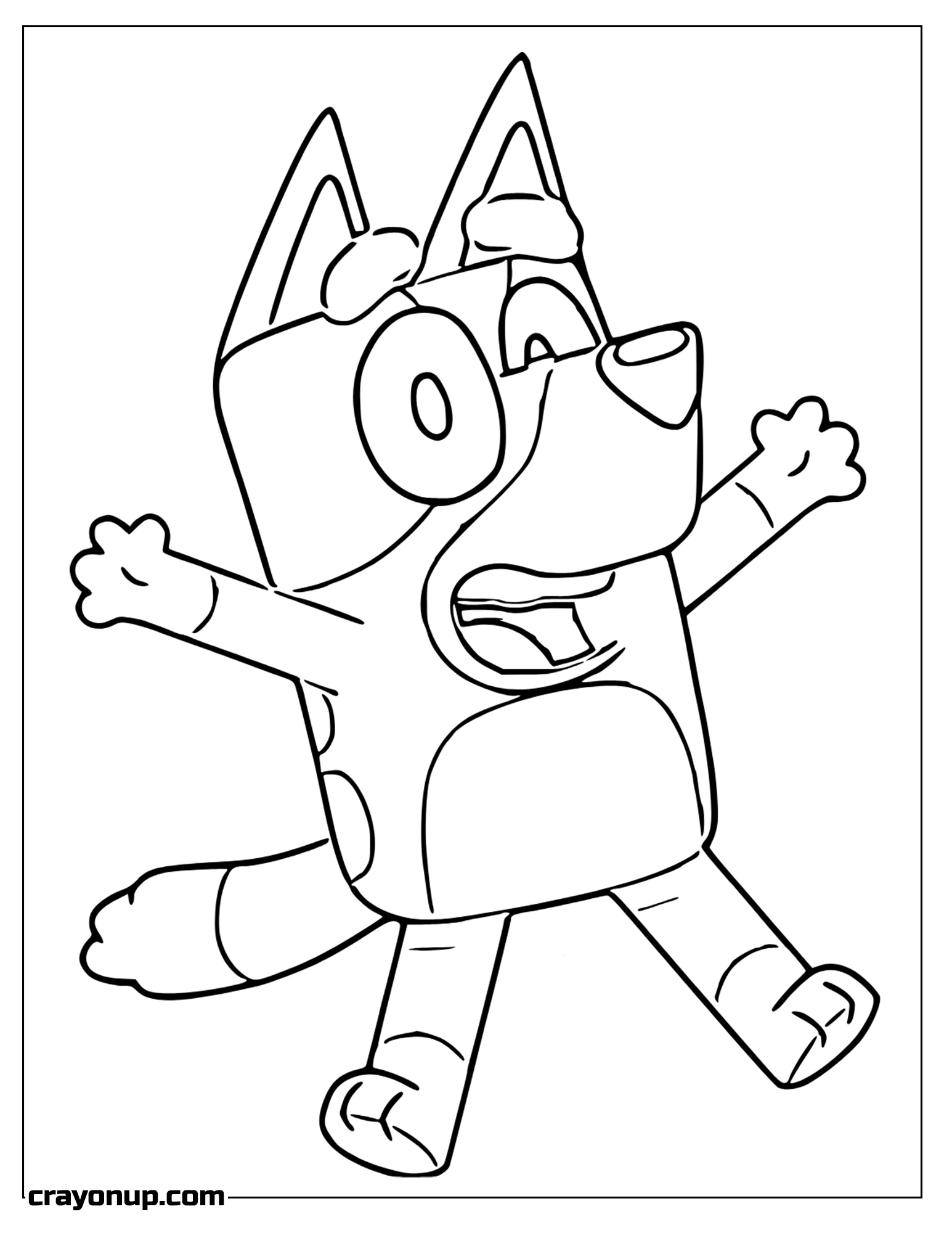 Coloring Page of Bluey Simple Coloring Sheet to Color