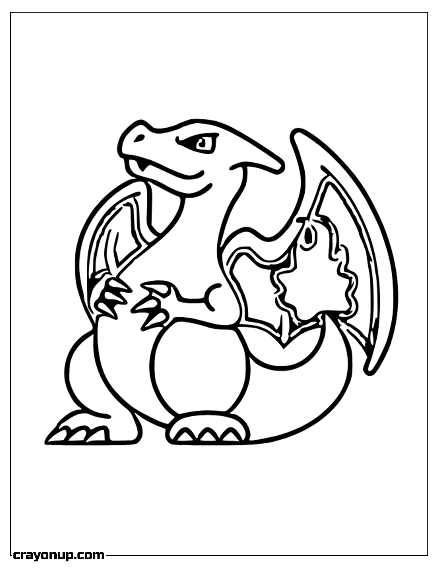 Coloring Page of Charizard Simple Coloring Sheet to Color