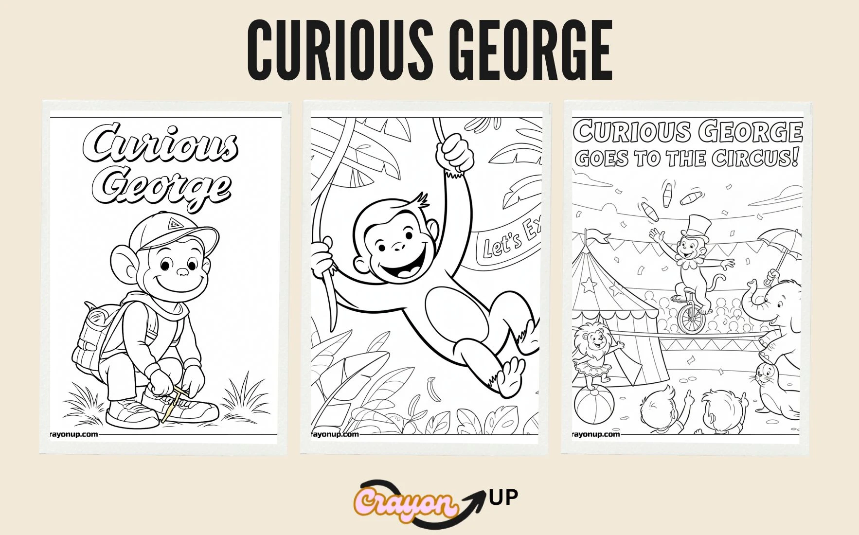 Curious George Coloring Pages Featured Image