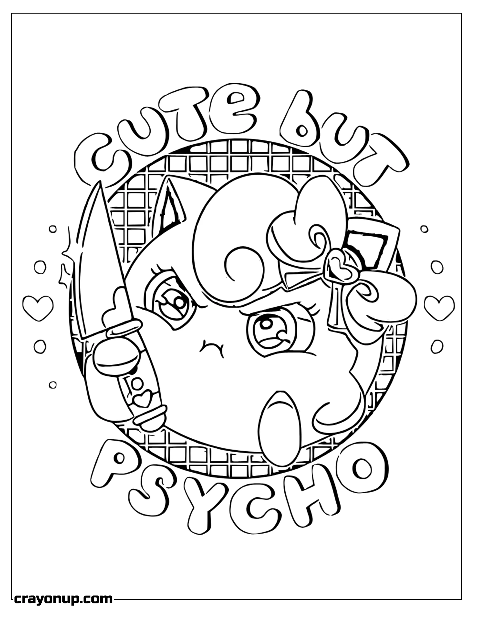 Coloring Page of Cut But Psycho Jigglypuff Coloring Sheet