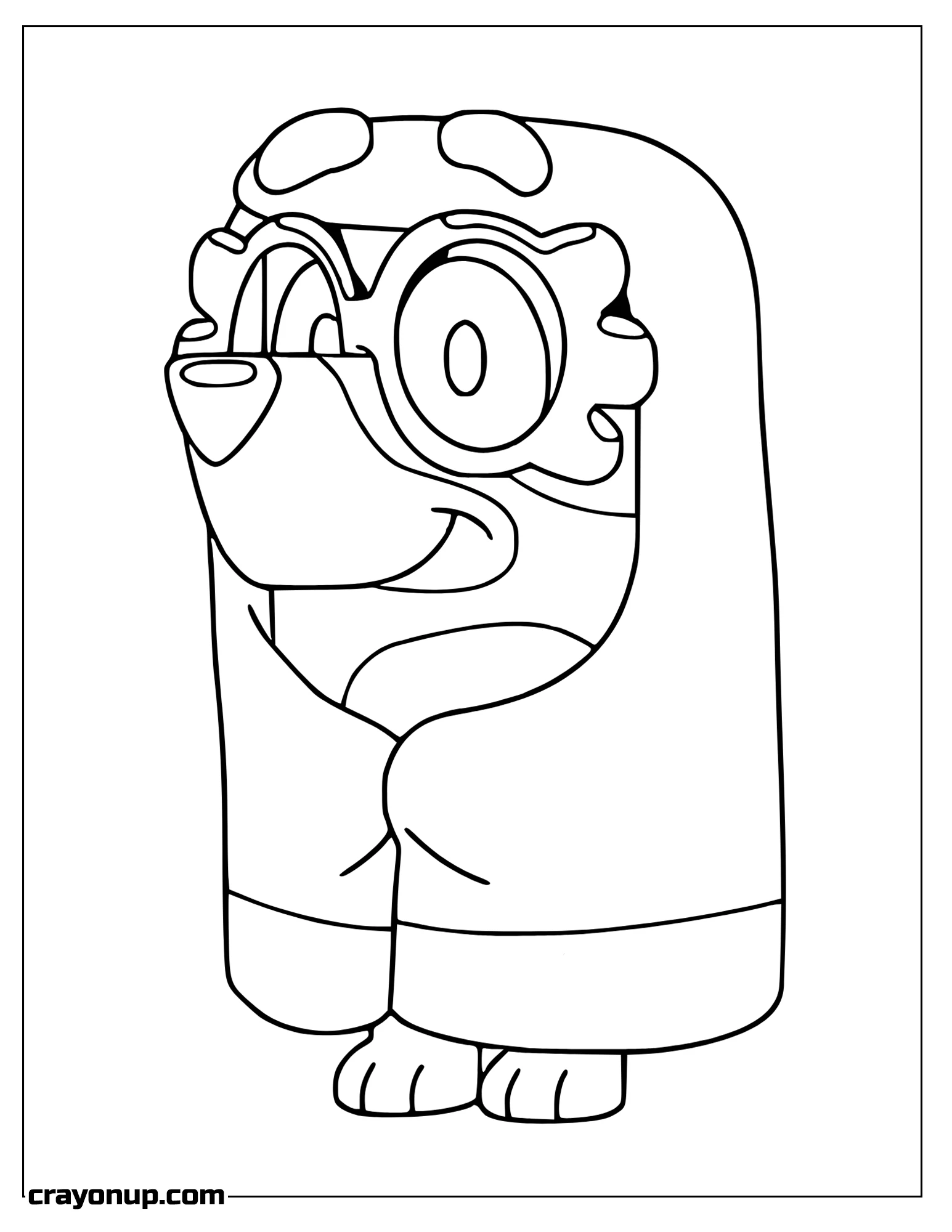 Coloring Page of Cute Bluey Coloring Page to Color