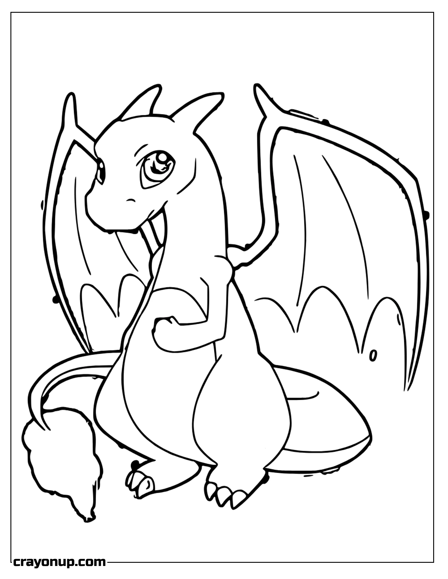 Coloring Page of Cute Charizard Coloring Page to Color