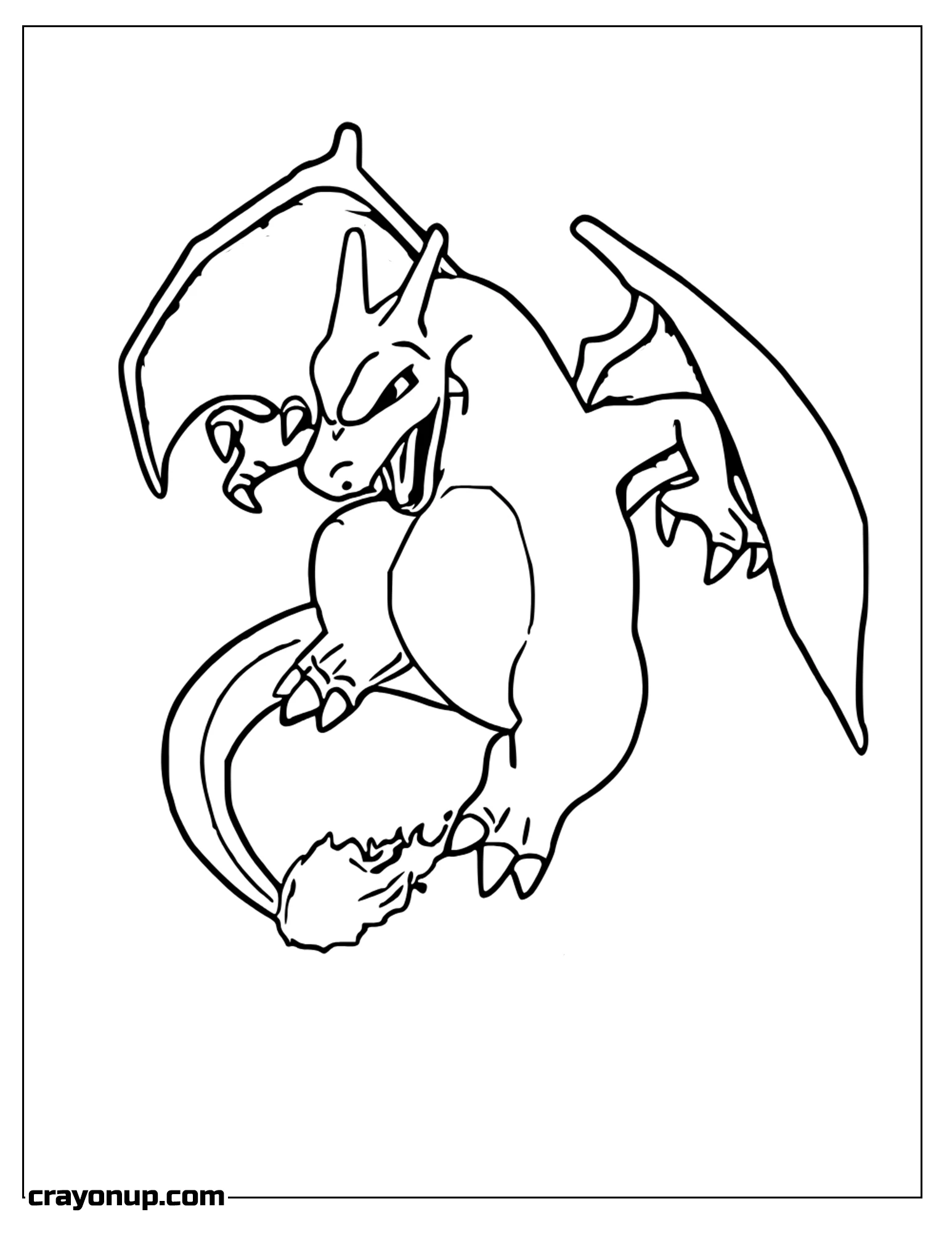 Coloring Page of Cute Charizard Coloring Sheet Free Printable