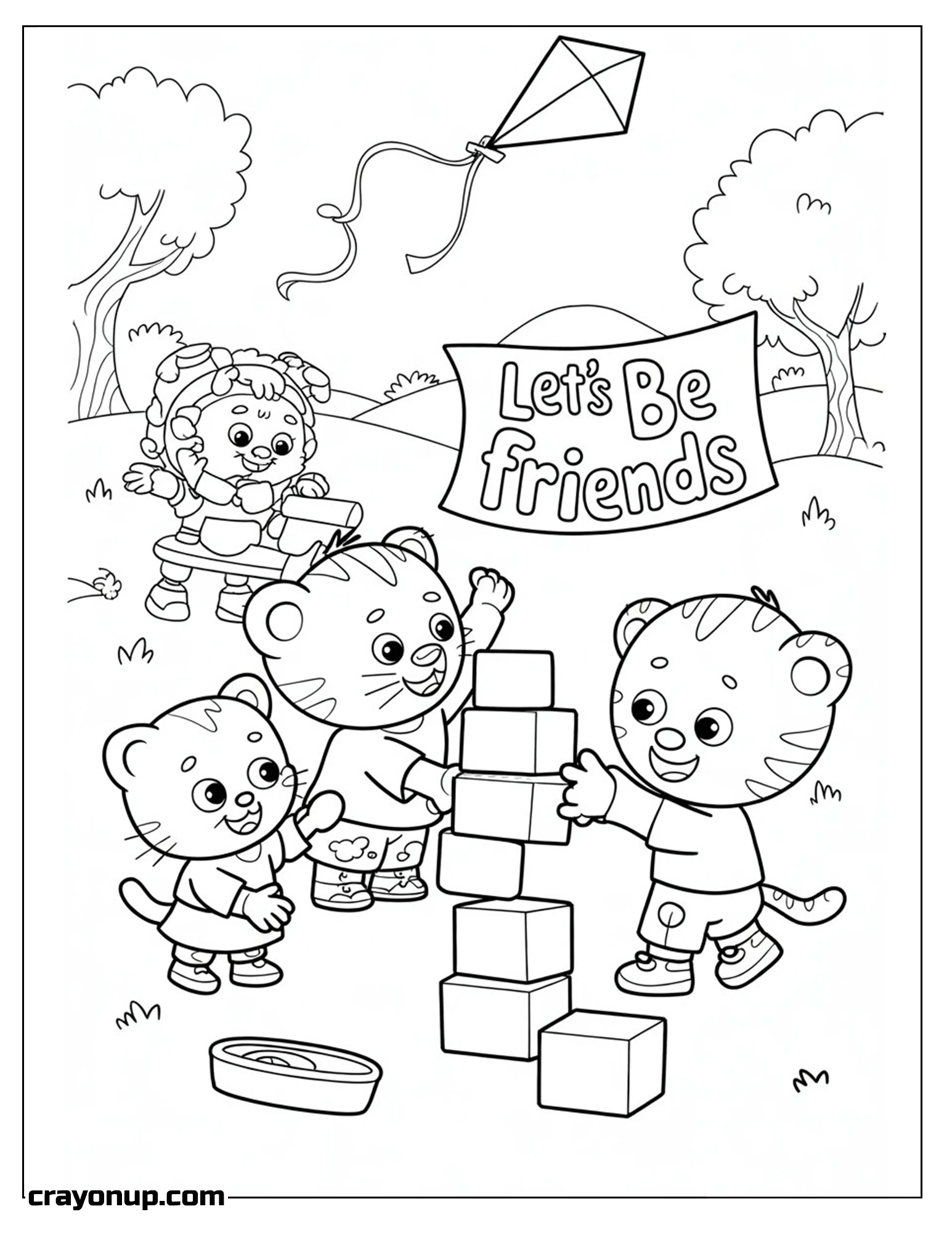 Coloring Page of Cute Daniel Tiger Coloring Page to Color