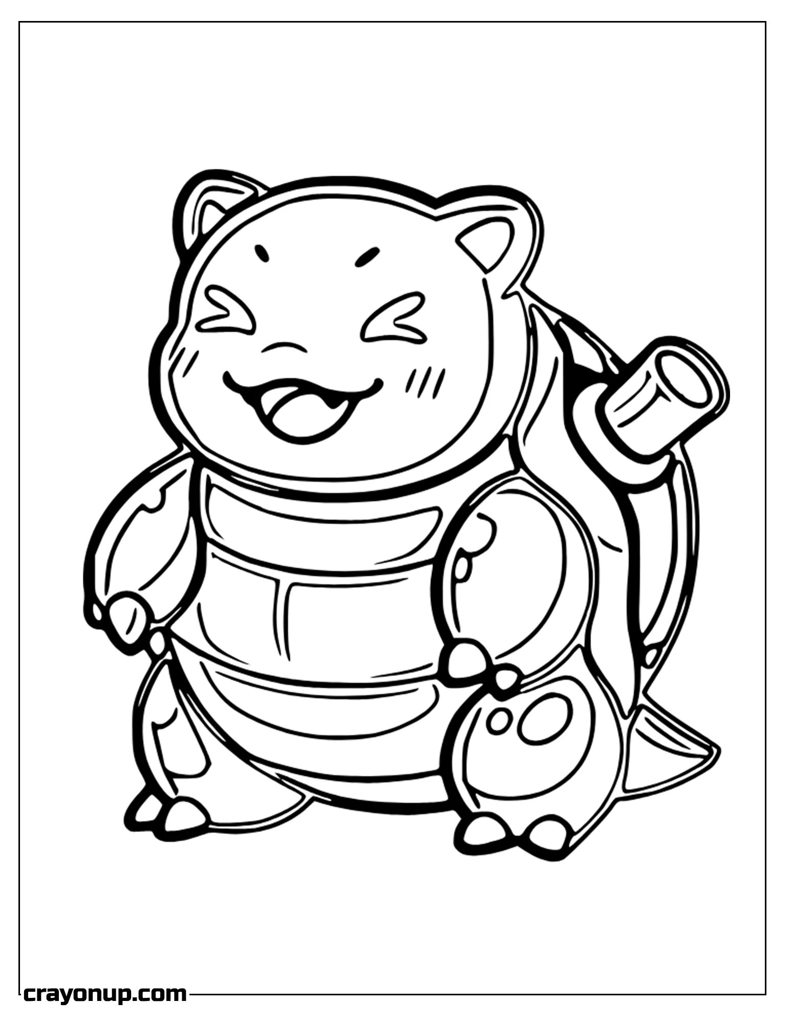  Coloring Page of Cute Kawaii blastoise To Color