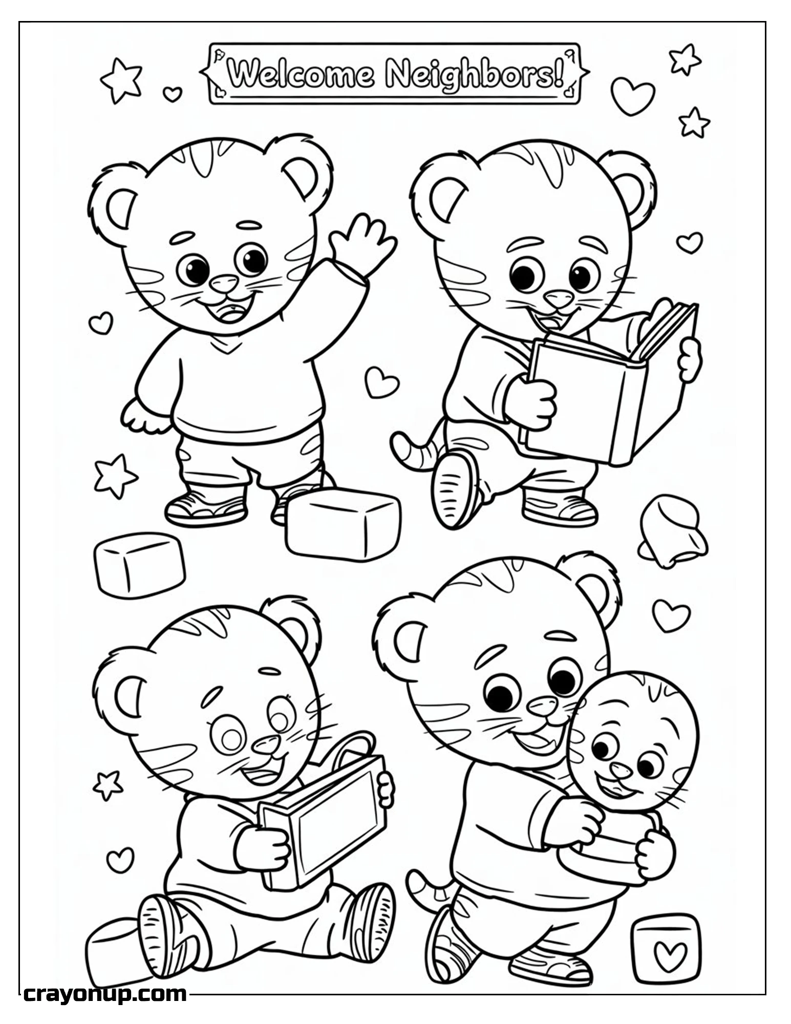 Coloring Page of Daniel Tiger Cute Coloring Page to Print