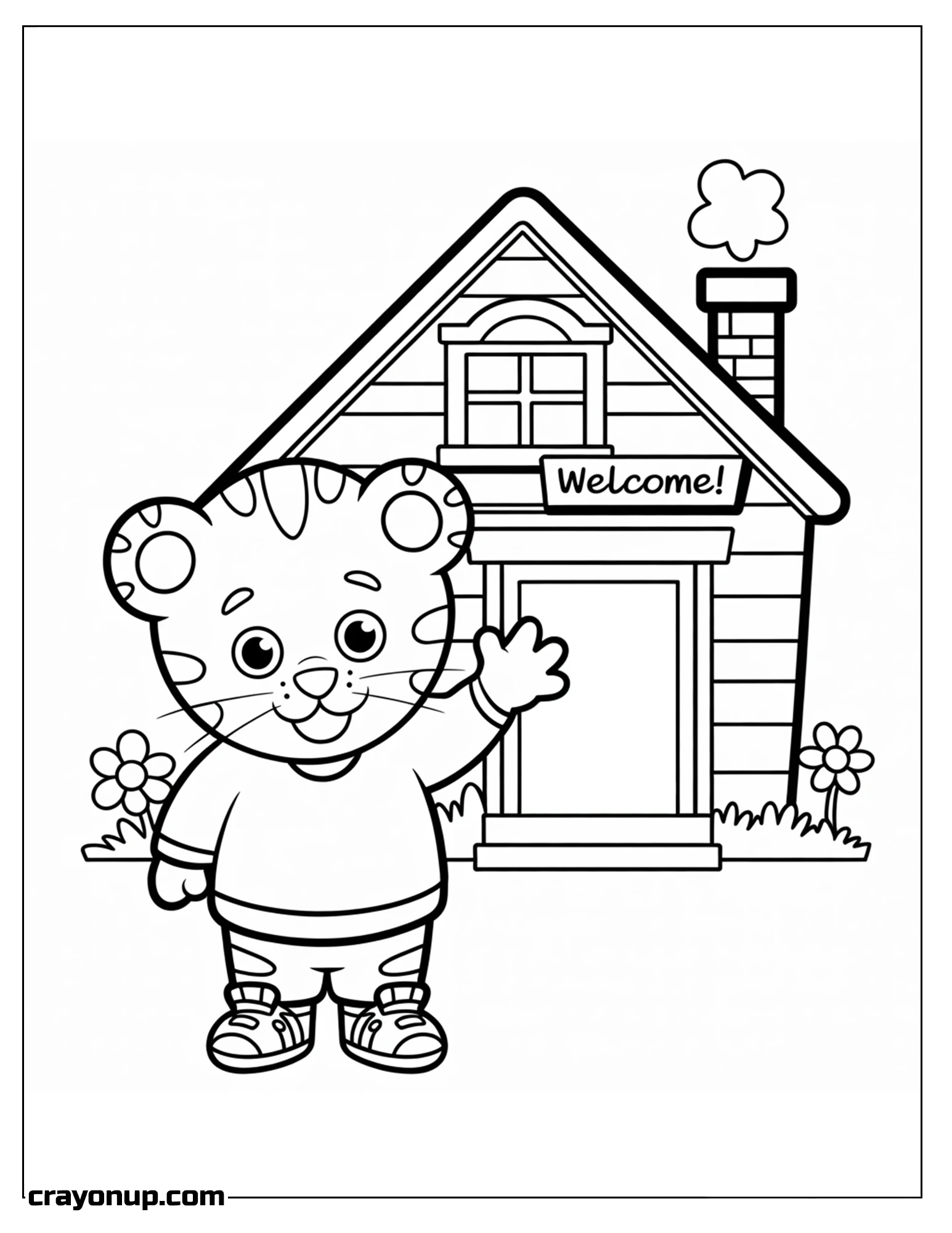 Coloring Page of Daniel Tiger Cute Coloring Sheet to Print
