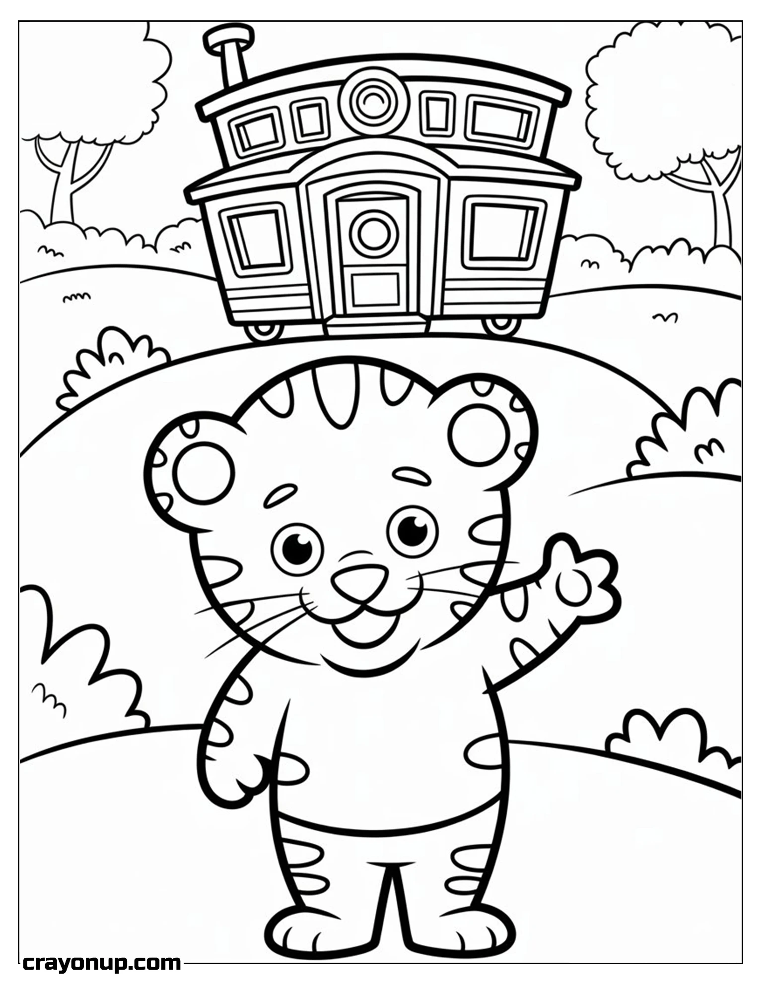 Coloring Page of Daniel Tiger Simple Coloring Sheet to Color