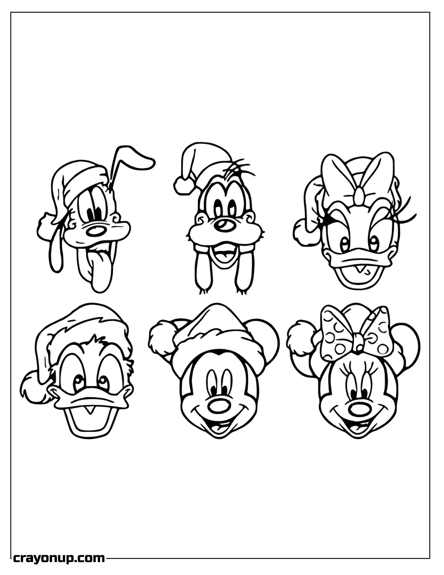 omyy Coloring Page of Disney Characters Heads For Coloring Page