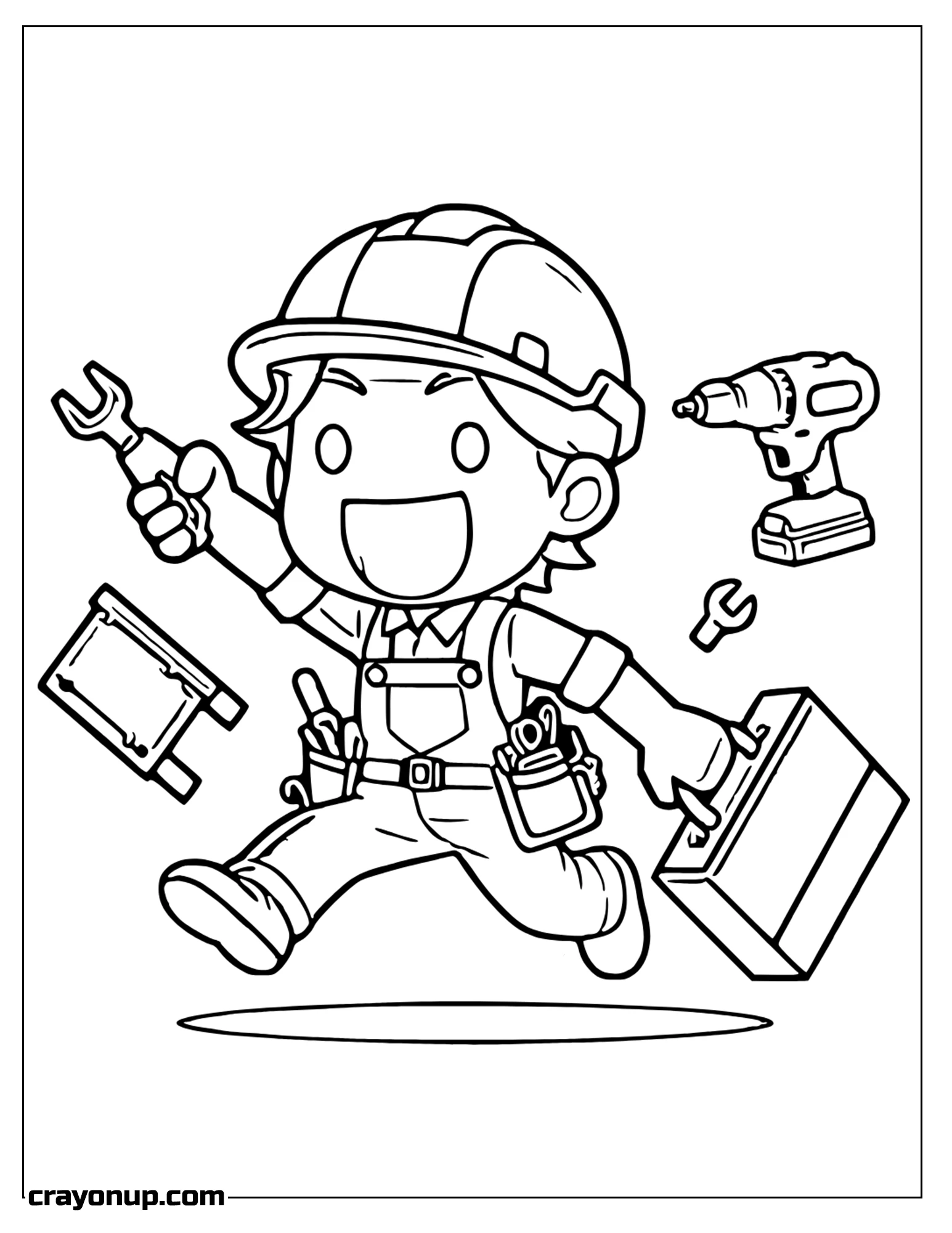  Coloring Page of Excited Labor Worker Coloring Page Hard Workers