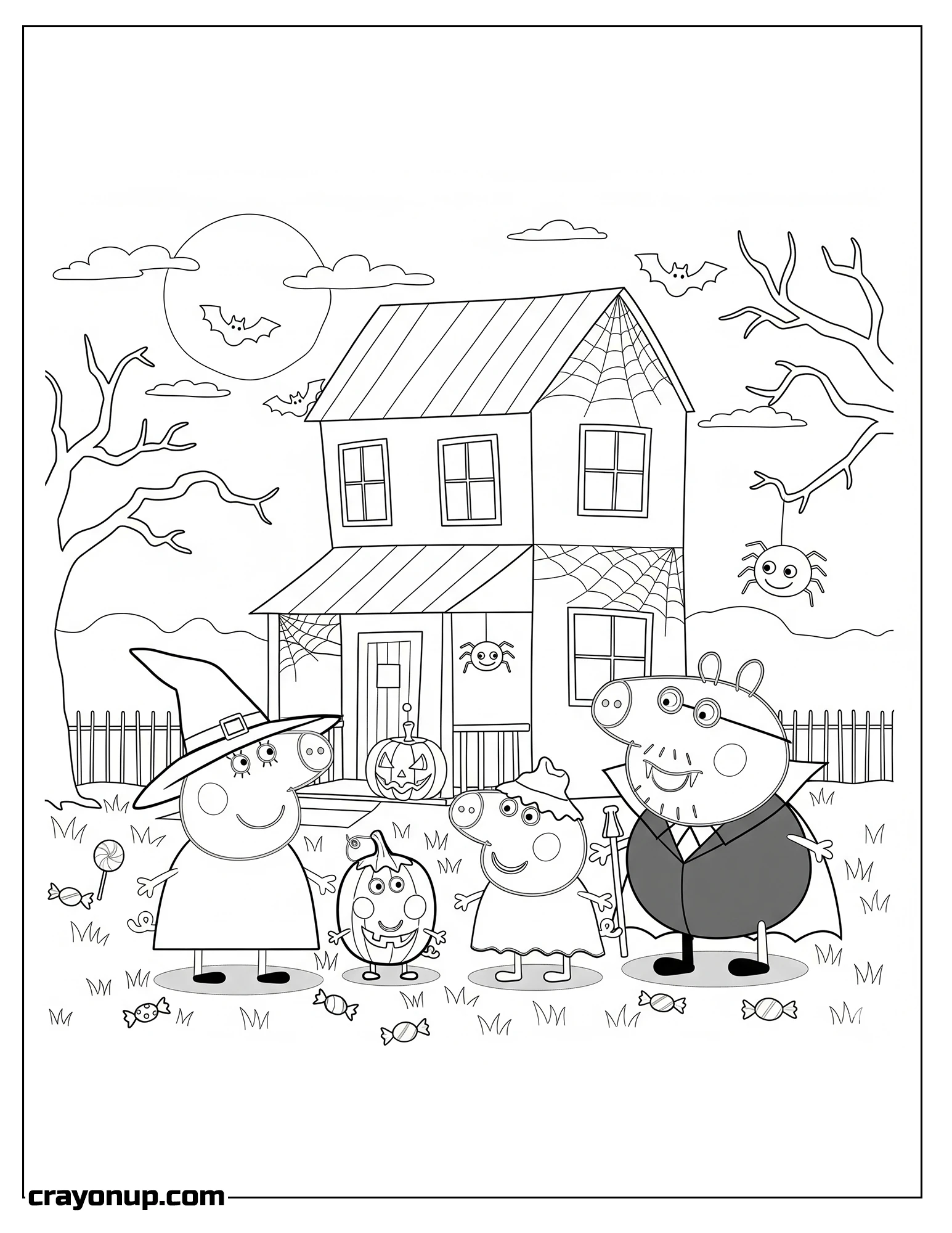 Coloring Page of Free Printable Peppa Pig Coloring Sheet