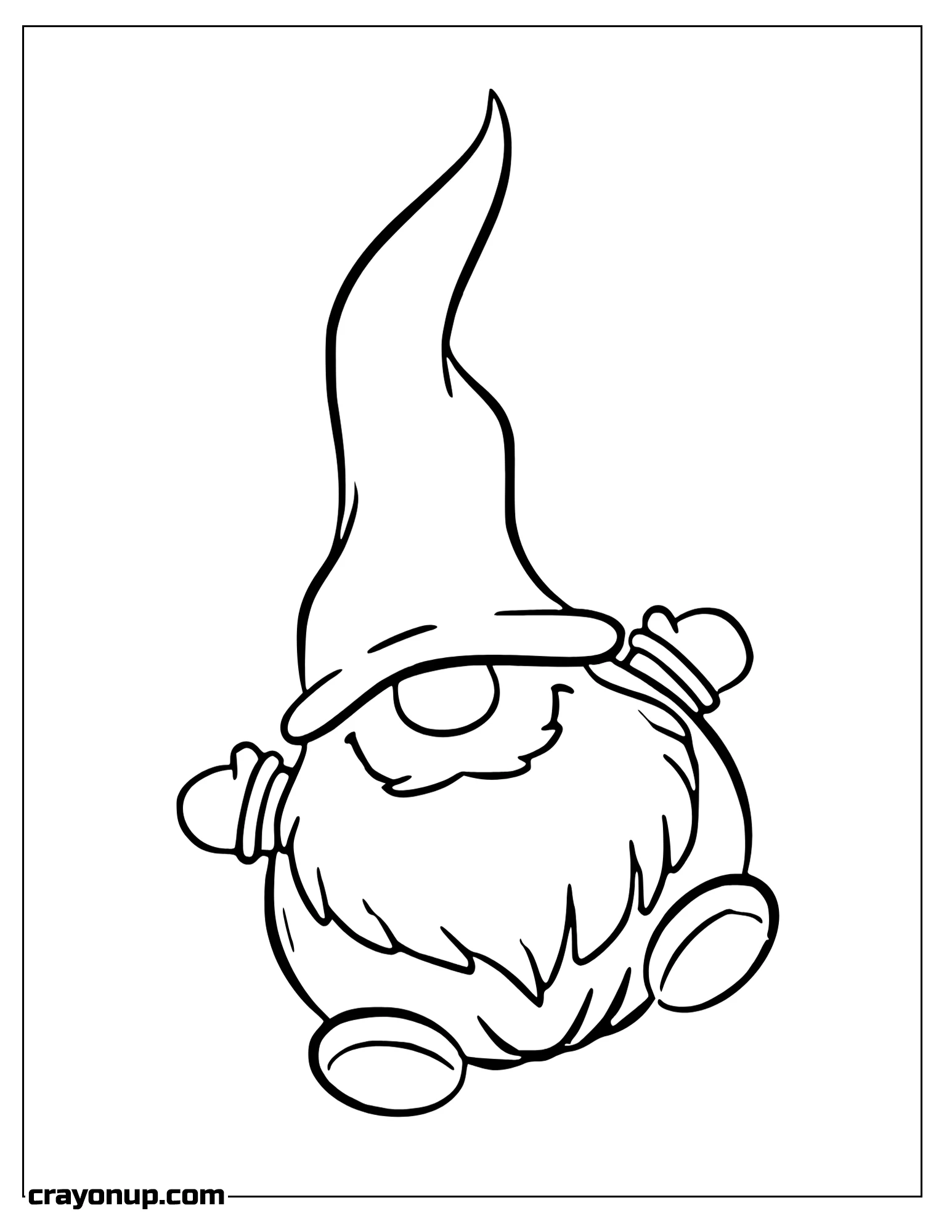 omyy Coloring Page of Happy Gnome