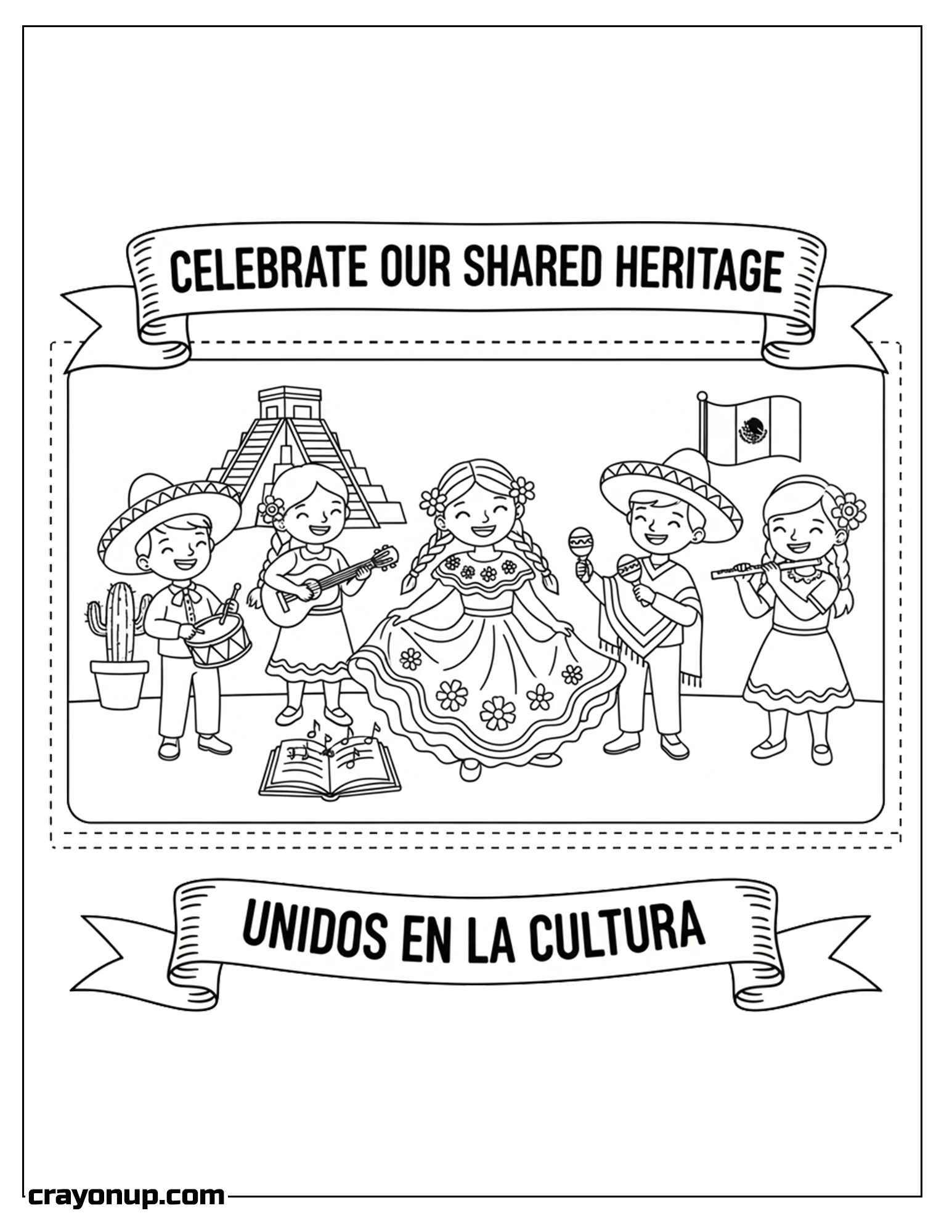 Coloring Page of Hispanic Heritage Month Coloring Page – Adorable & Fun
