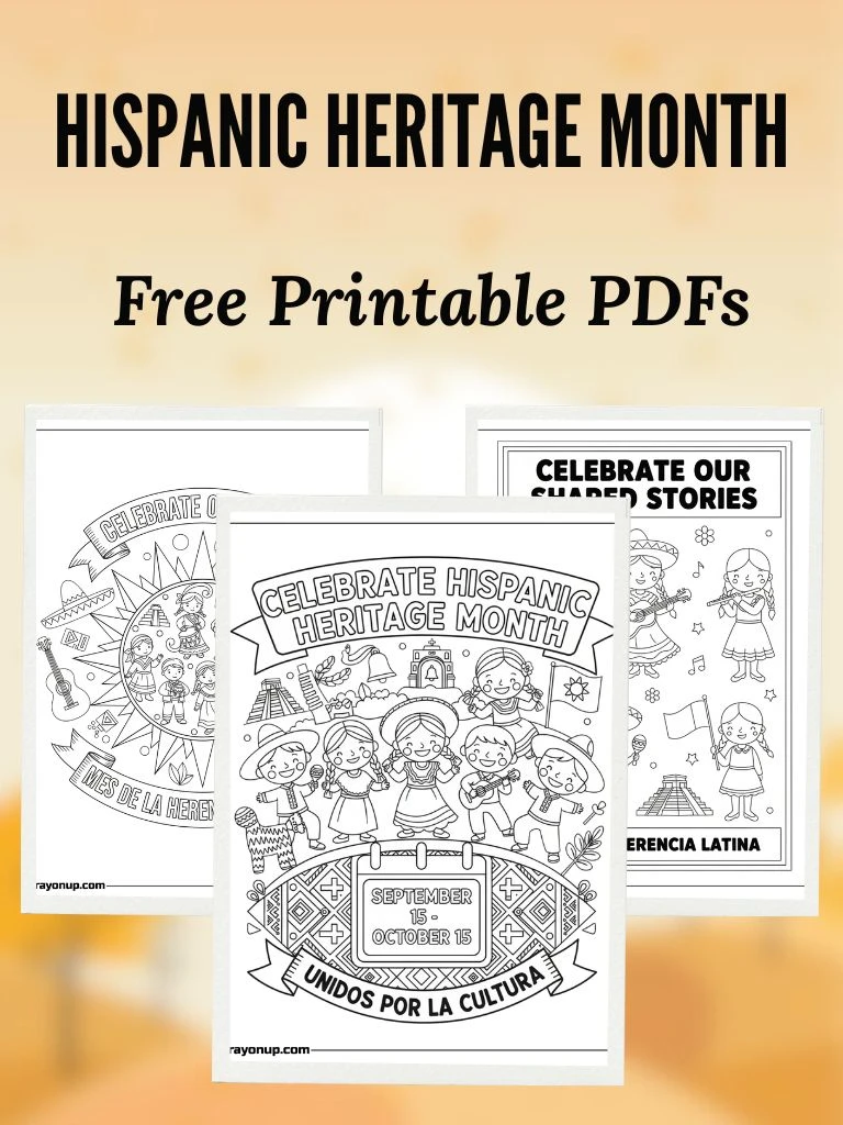 Hispanic Heritage Month Coloring Page Featured Image