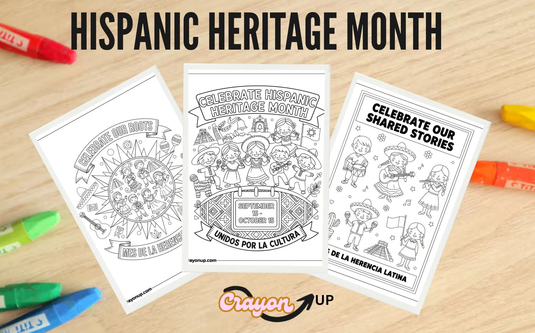 Hispanic Heritage Month Coloring Pages Featured Image
