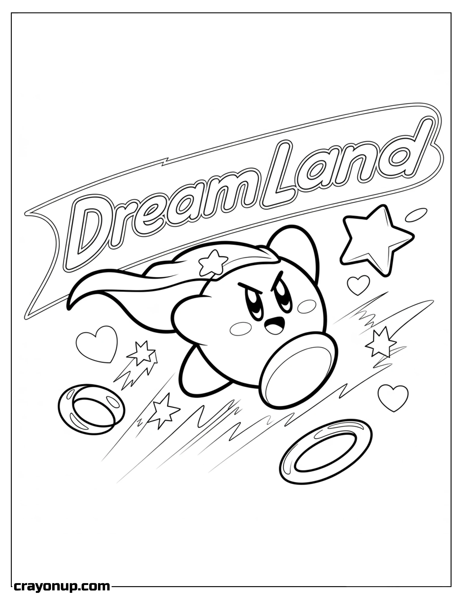 Coloring Page of Kirby Coloring Page – Adorable & Fun