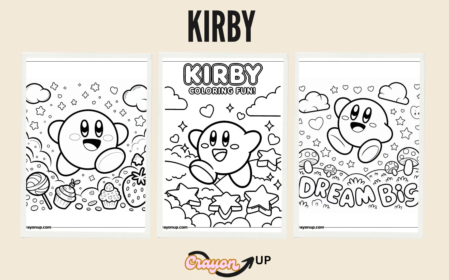 Kirby Coloring Pages Featured Image