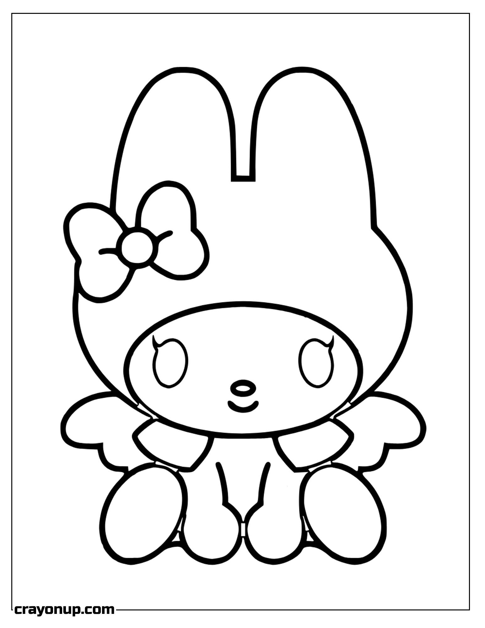 Coloring Page of My Melody Cute Coloring Sheet to Print