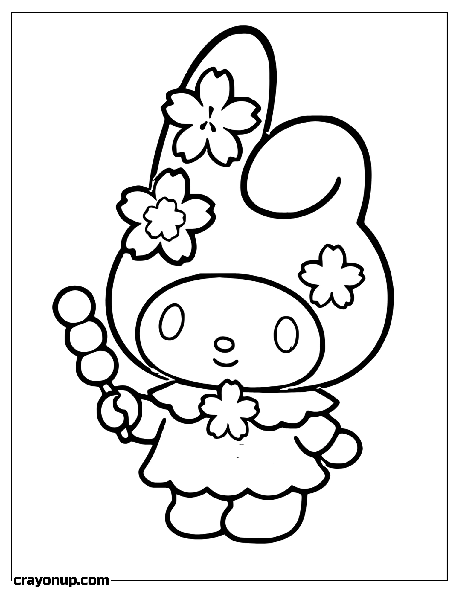 Coloring Page of My Melody Printable Coloring Page for Kids