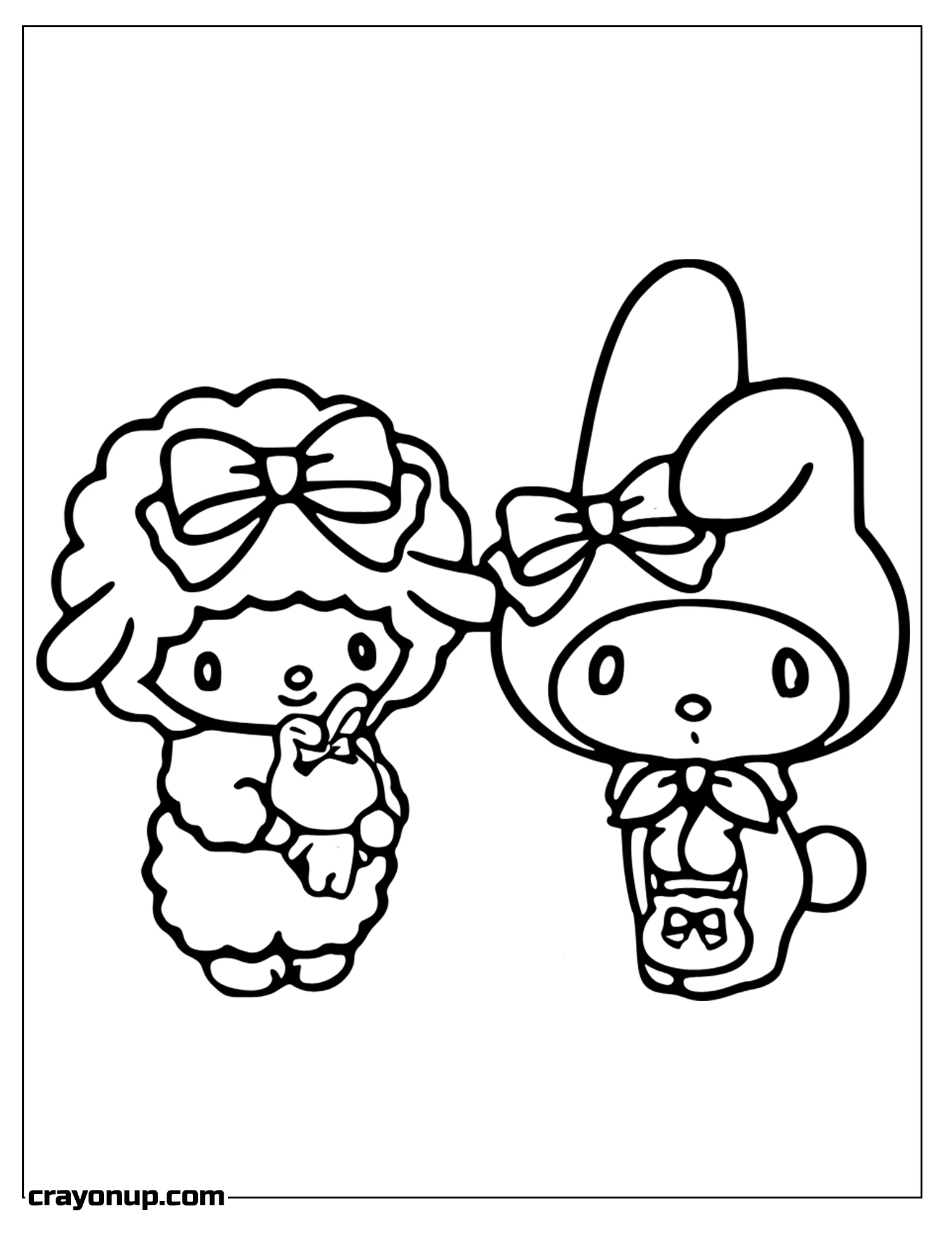 Coloring Page of My Melody Simple Coloring Sheet to Color