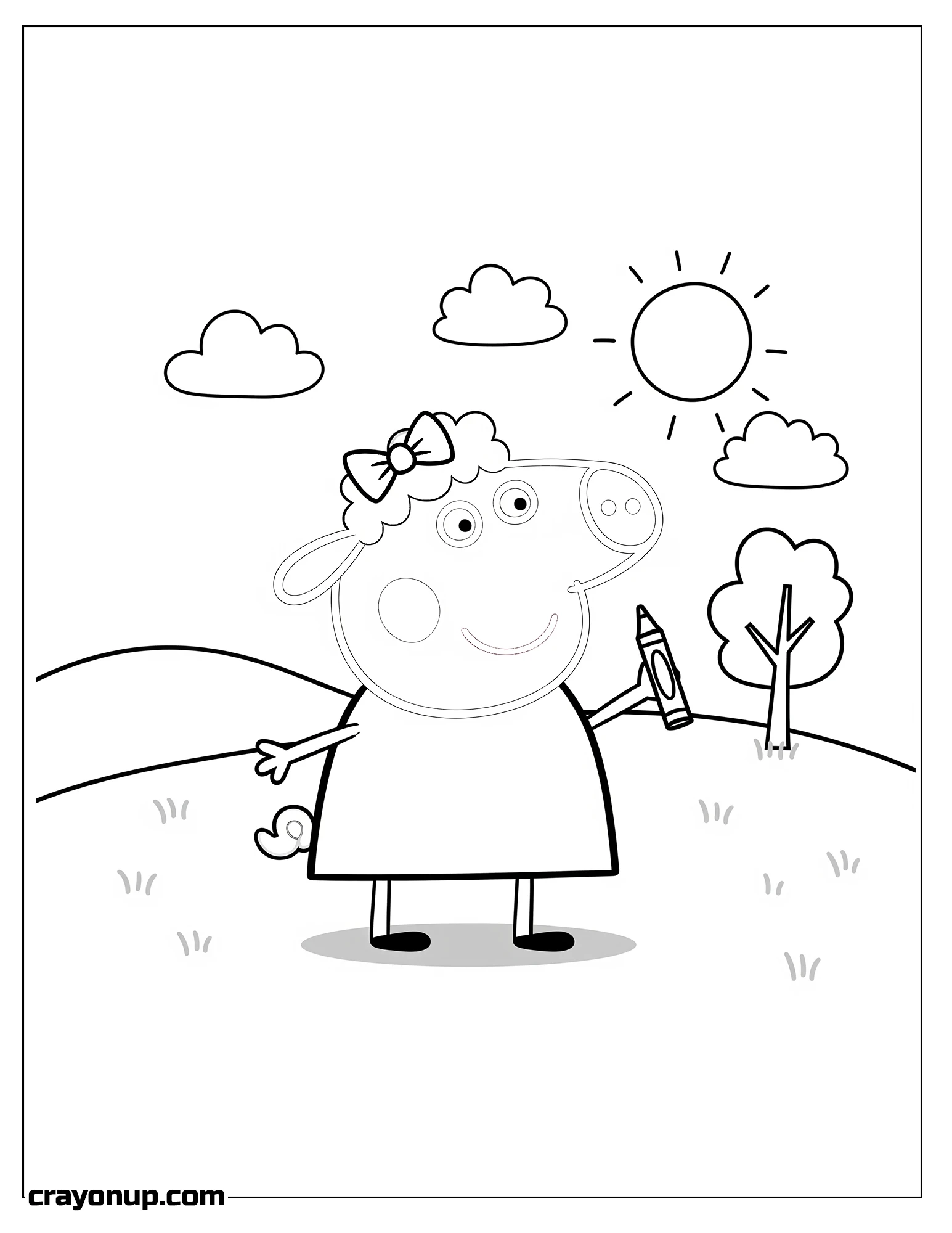 Coloring Page of Peppa Pig Coloring Page – Adorable & Fun