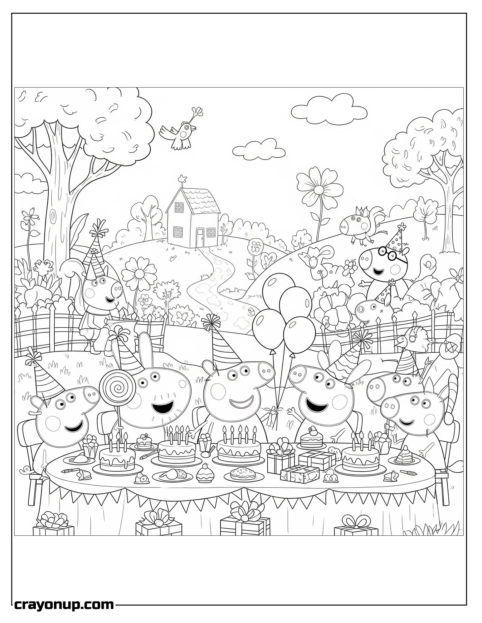 Coloring Page of Peppa Pig Coloring Page – Simple & Fun