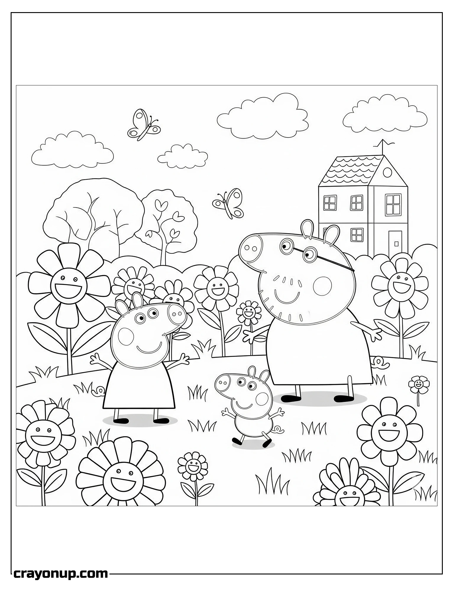 Coloring Page of Peppa Pig Cute Coloring Page to Print