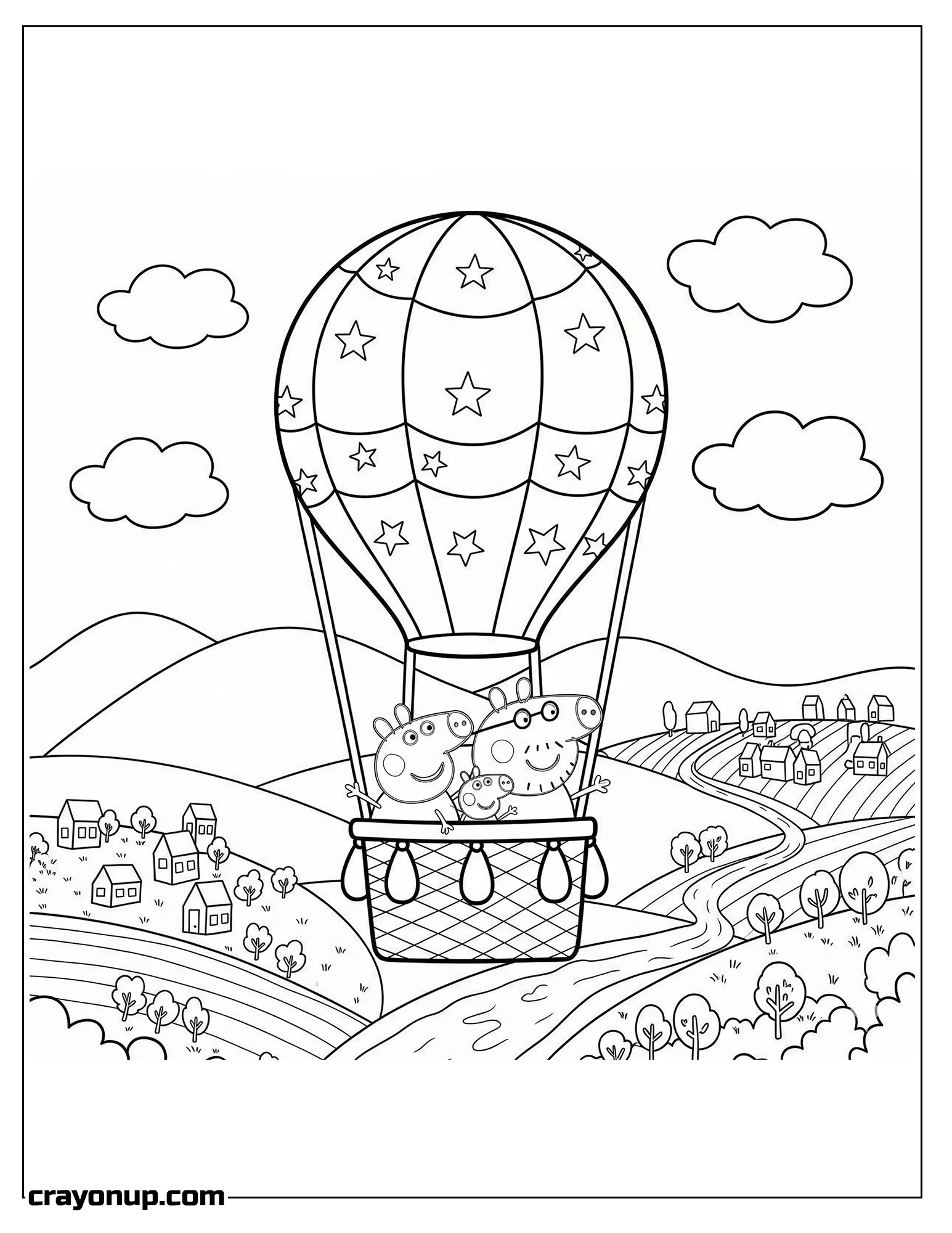 Coloring Page of Peppa Pig Cute Coloring Sheet to Print