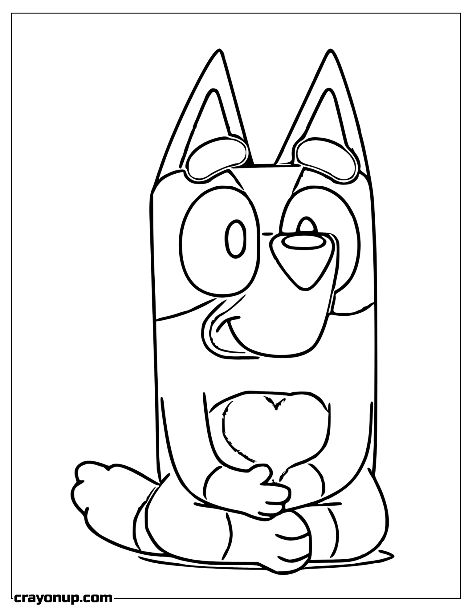 Coloring Page of Printable Bluey Cute Coloring Page