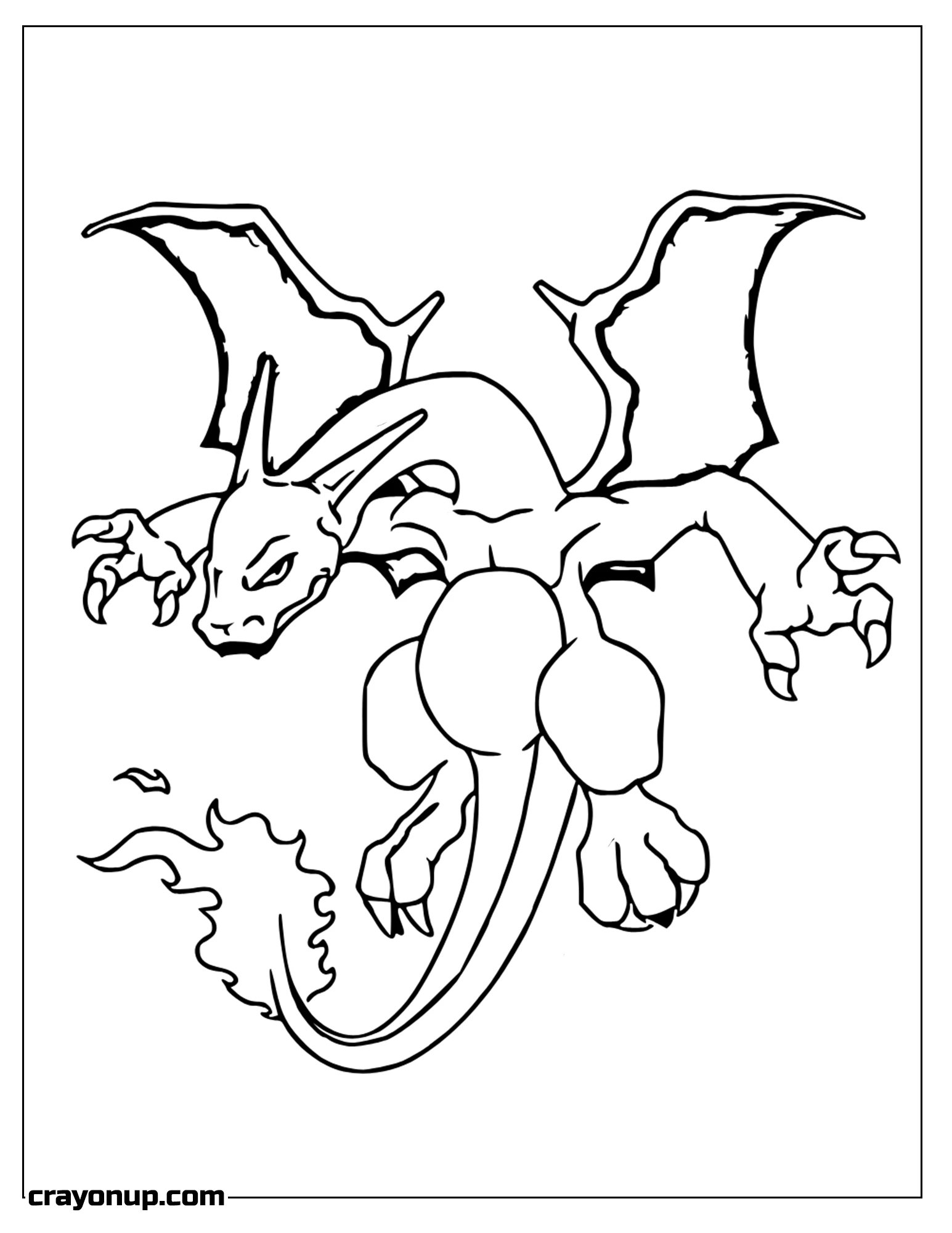 Coloring Page of Printable Charizard Cute Coloring Page