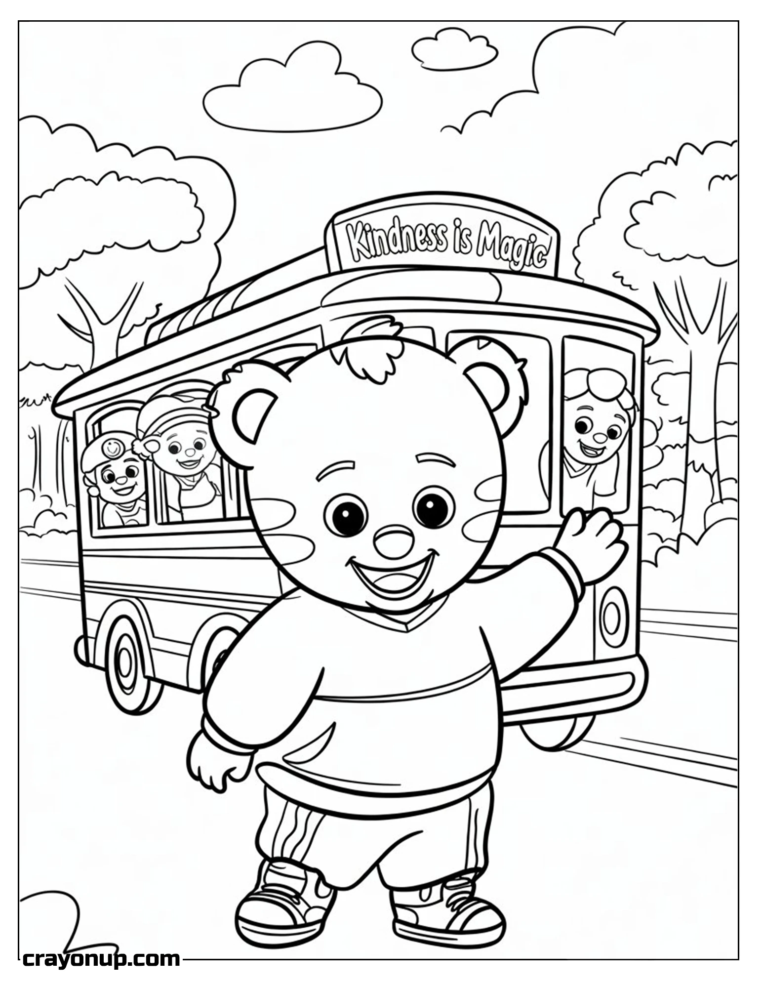 Coloring Page of Printable Daniel Tiger Cute Coloring Page