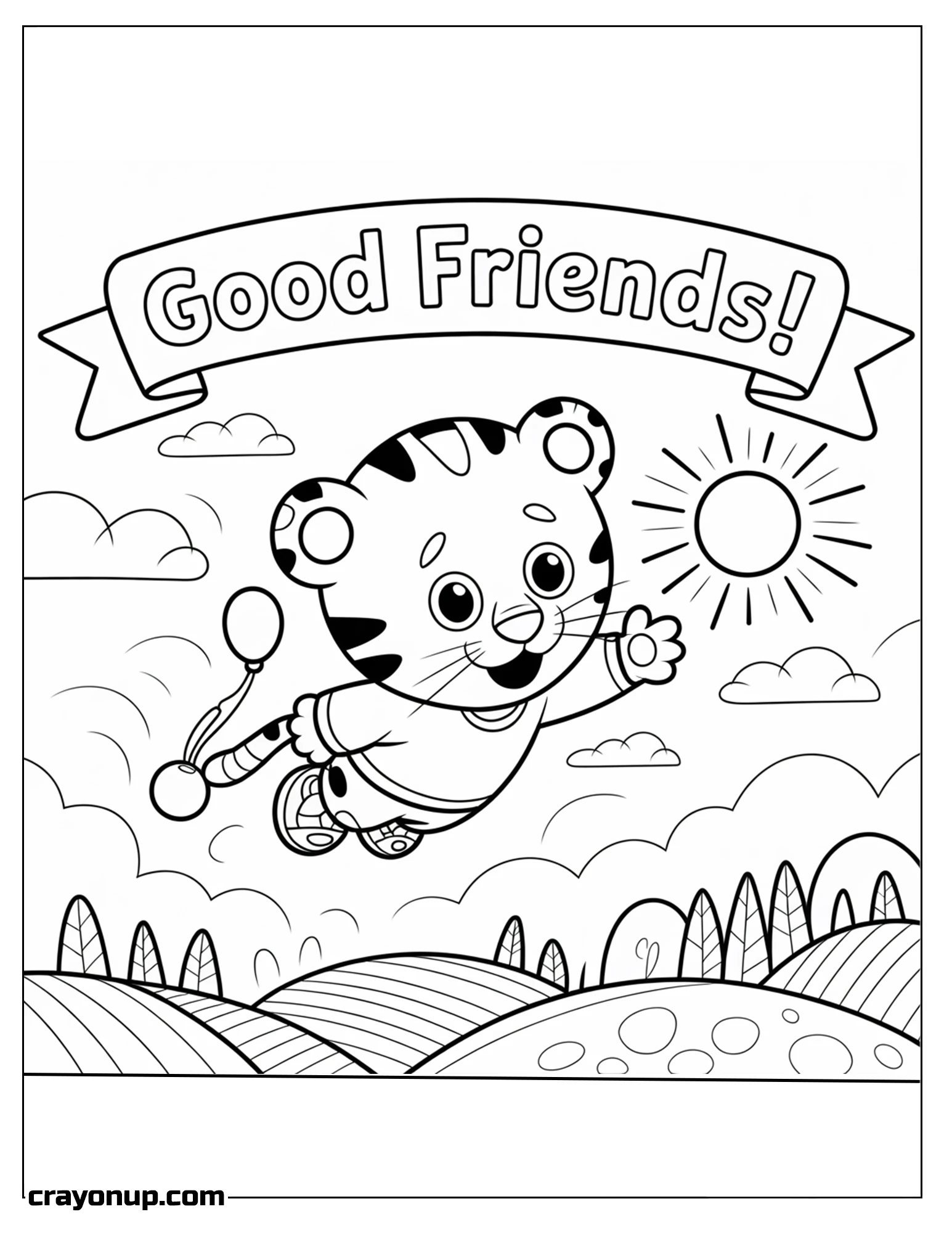 Coloring Page of Printable Daniel Tiger Simple Coloring Page