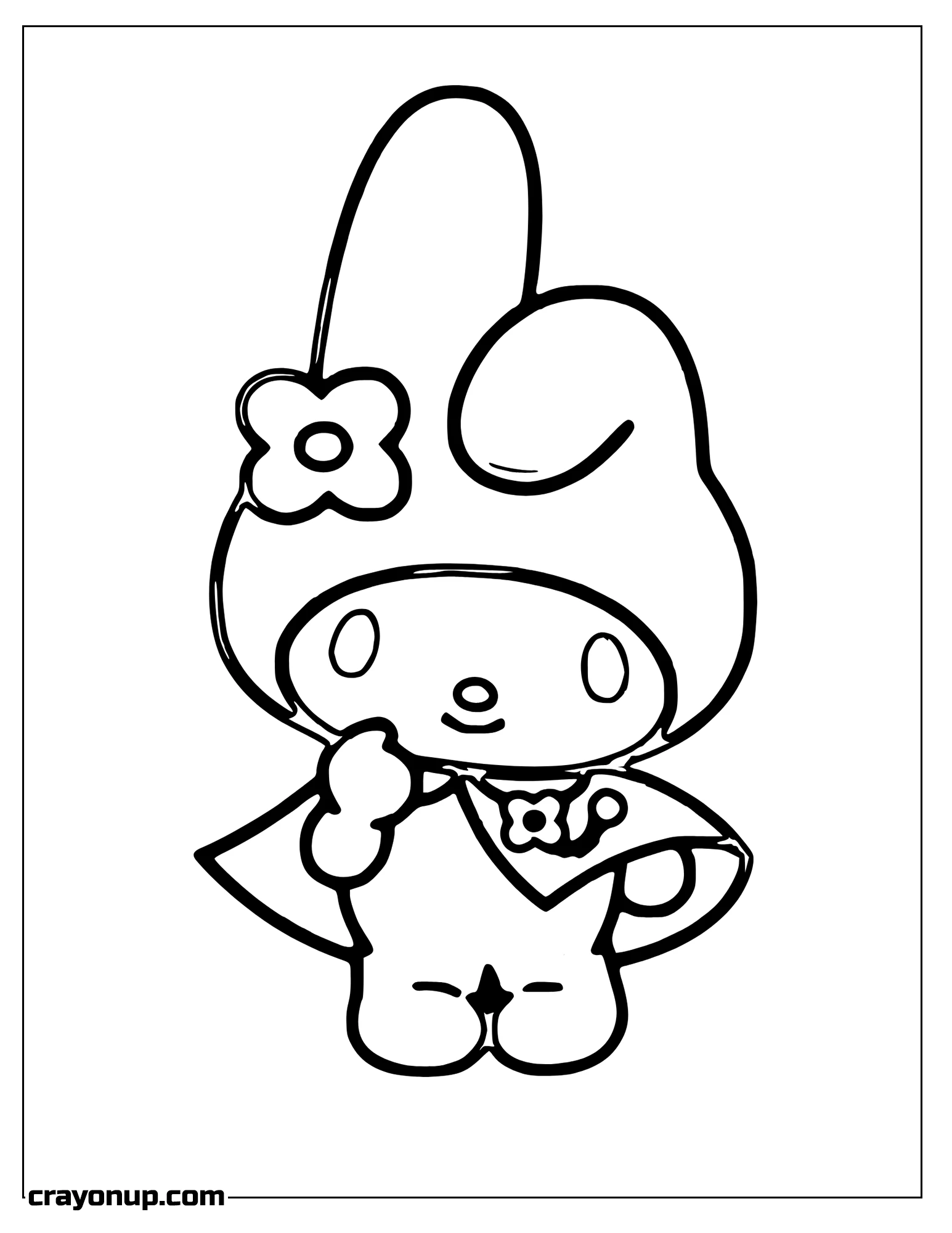 Coloring Page of Printable My Melody Cute Coloring Page