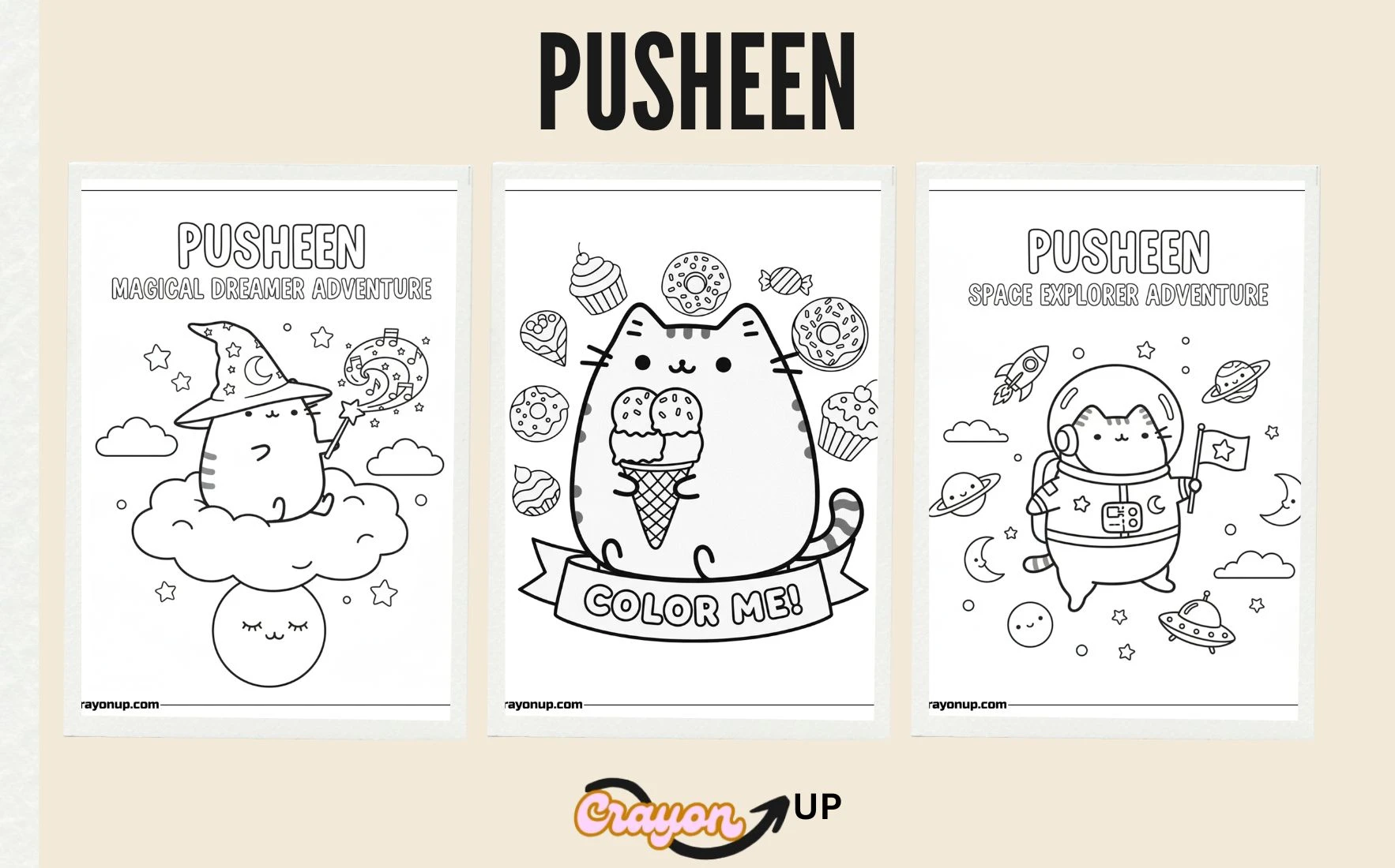 pusheen coloring pages Featured Image