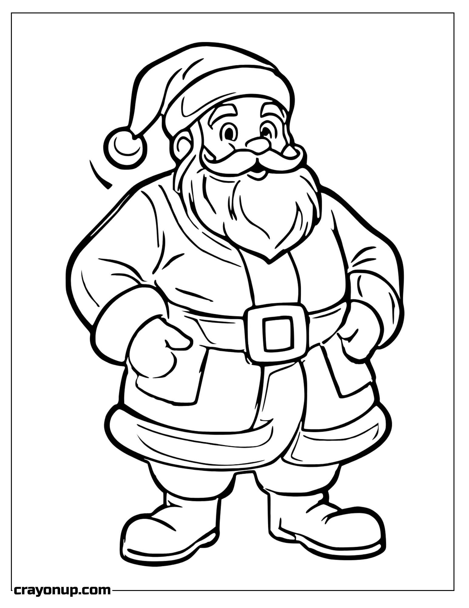 omyy Coloring Page of Santa Claus Standing