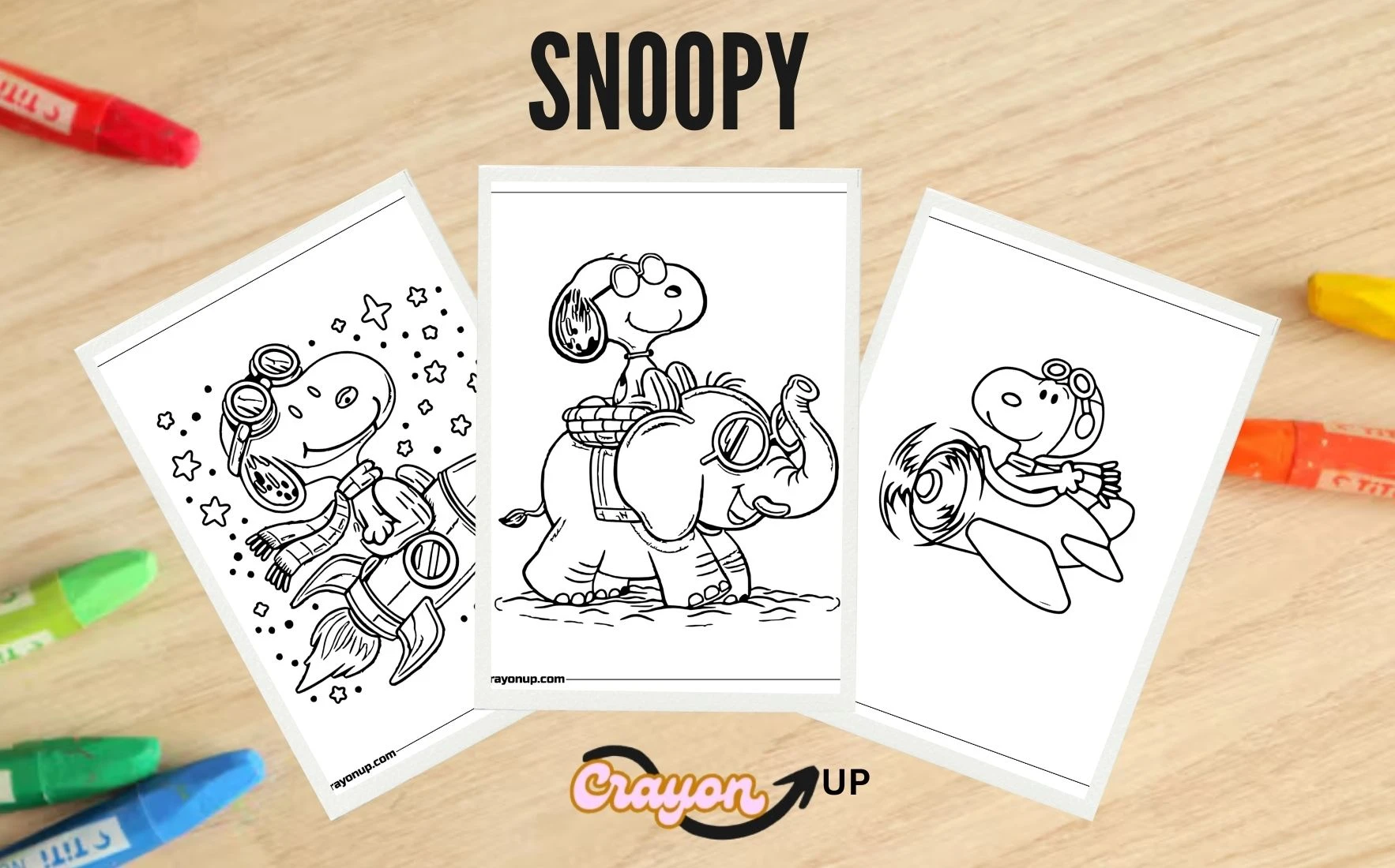 Snoopy Coloring Page Featured Image