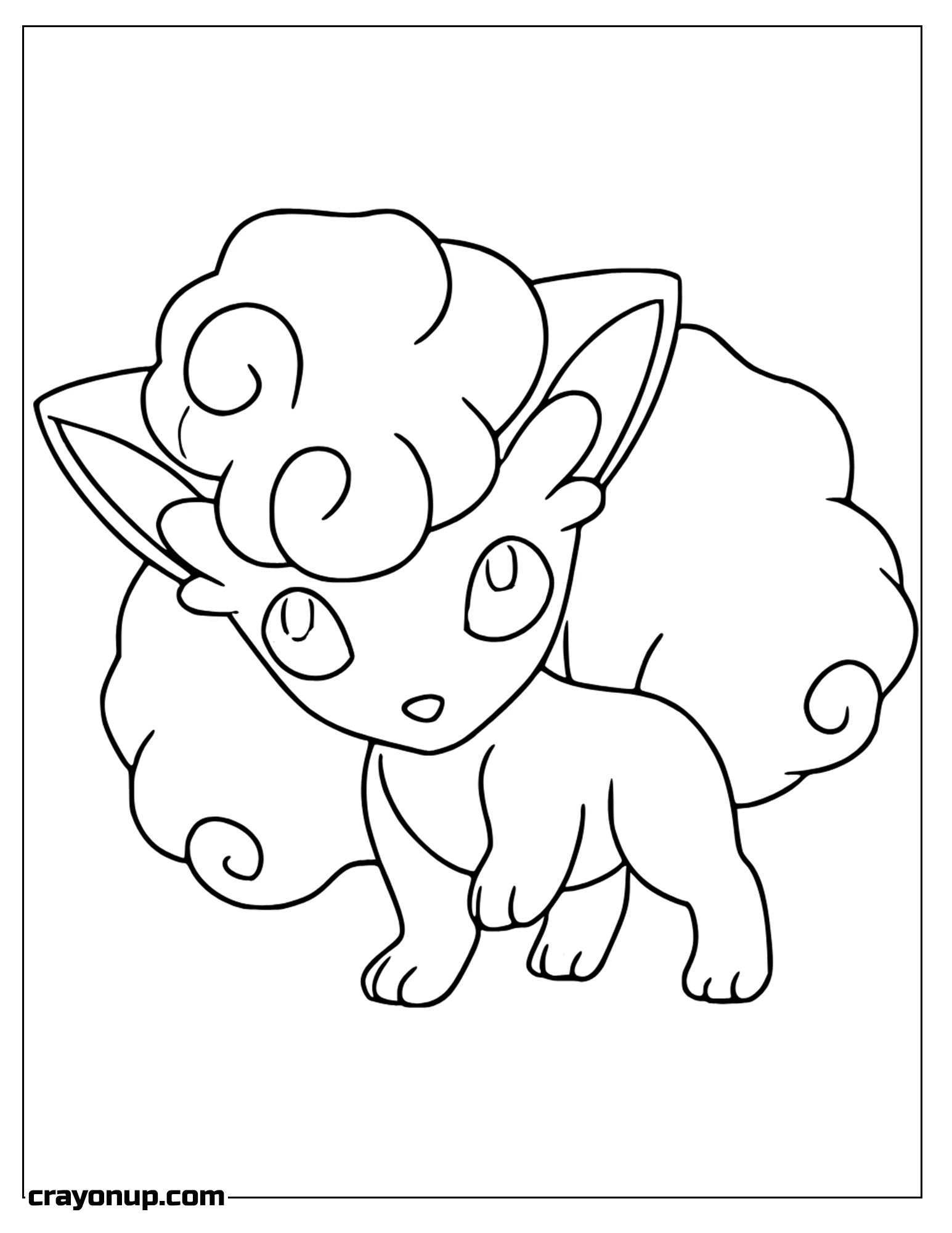 Coloring Page of Vulpix Alola Coloring Page – Adorable & Fun