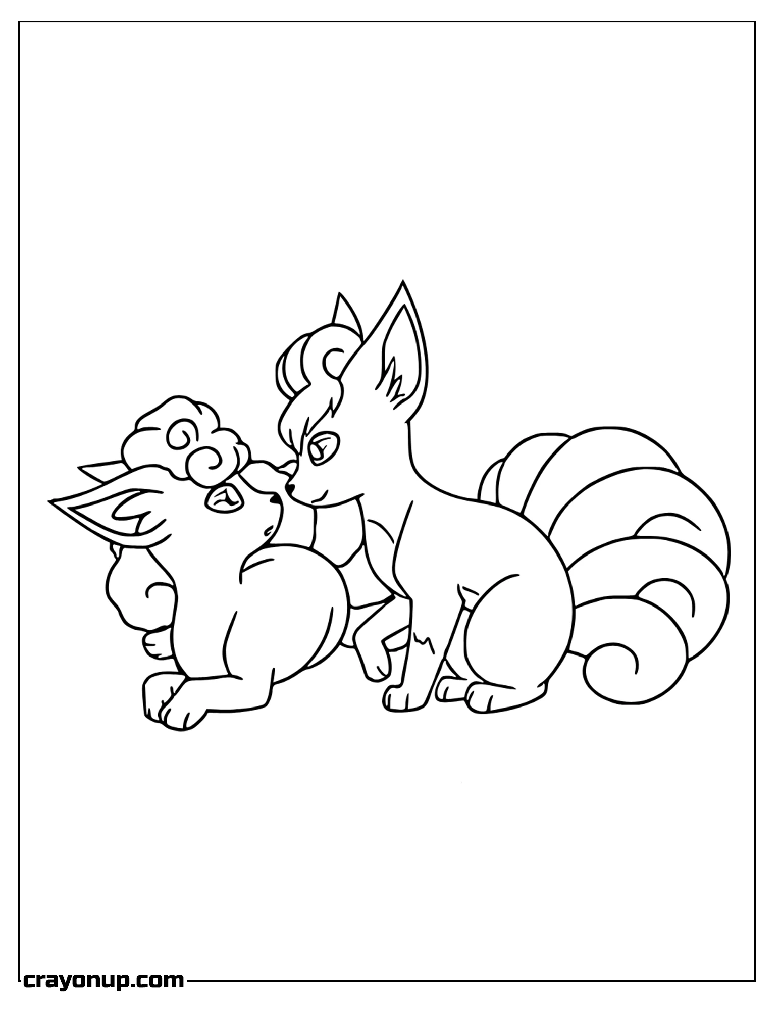 Coloring Page of Vulpix Alola with Vulpix Cute Coloring Page Printable