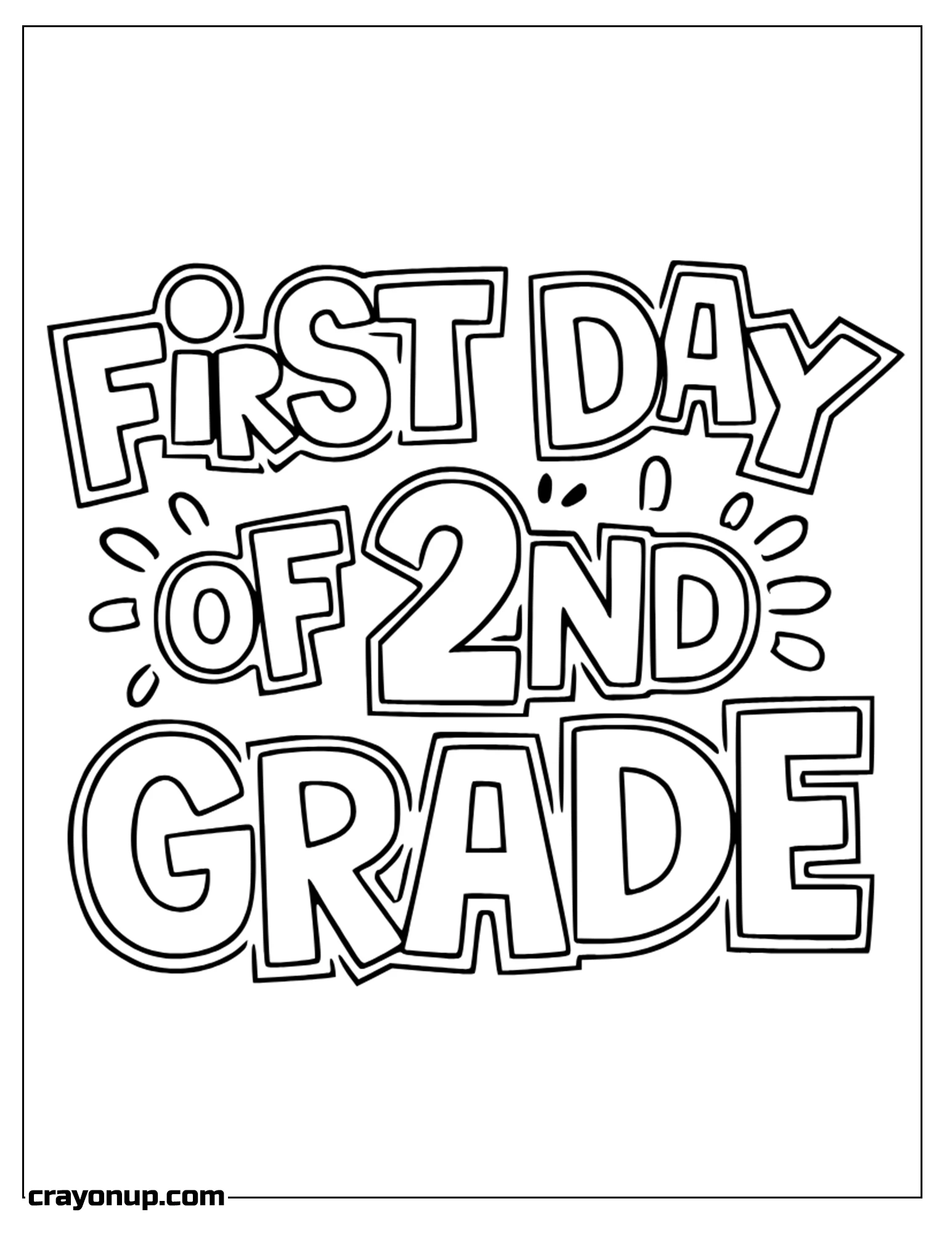 omyy Coloring Page of Welcome to 2nd Grade Coloring Sheet