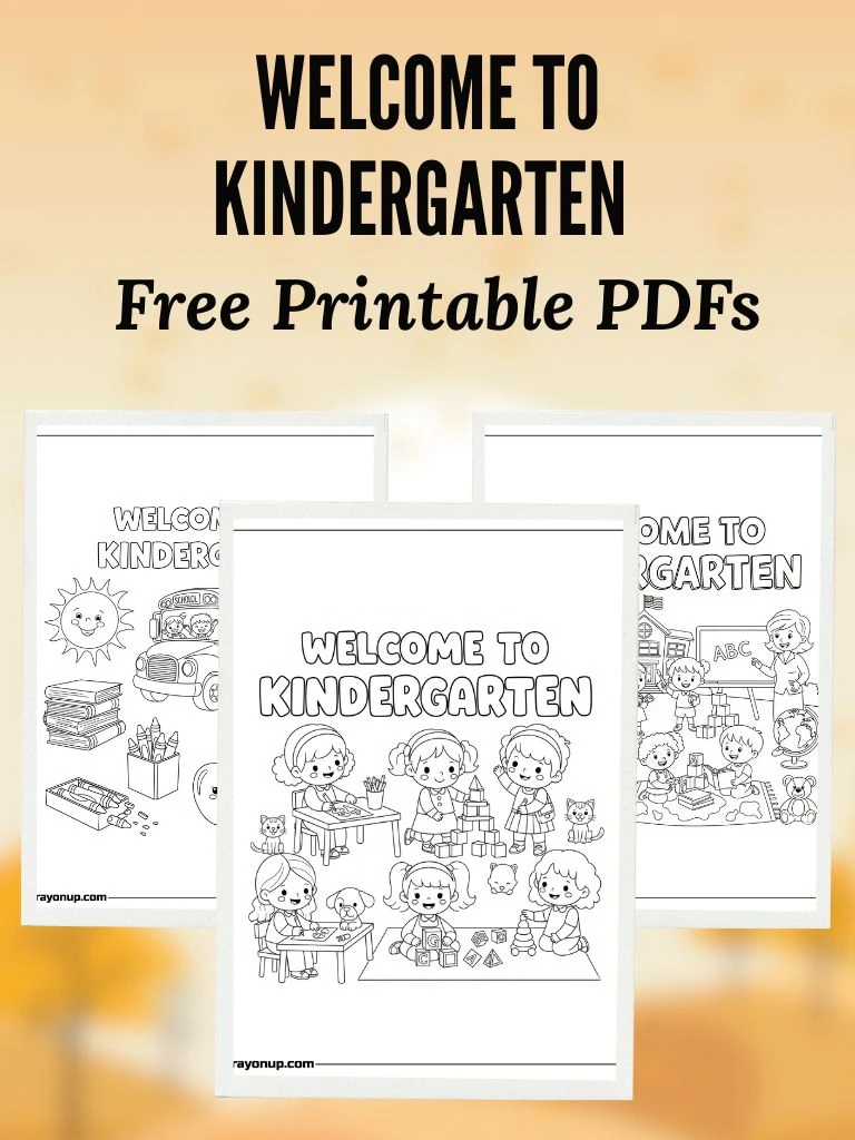 Welcome to Kindergarten Coloring Page Featured Image