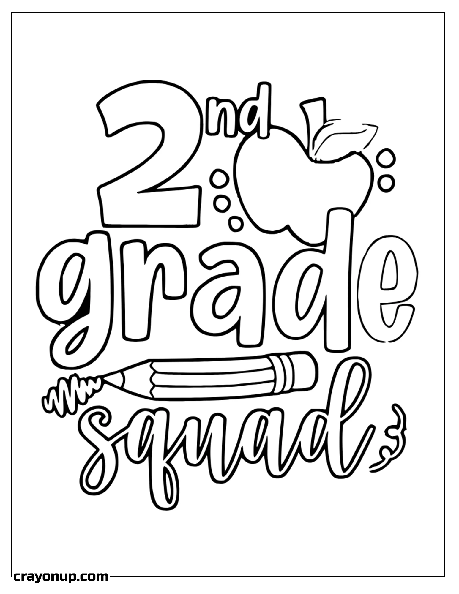 omyy Coloring Page of Welcome to Second Grade Coloring Page For Kids